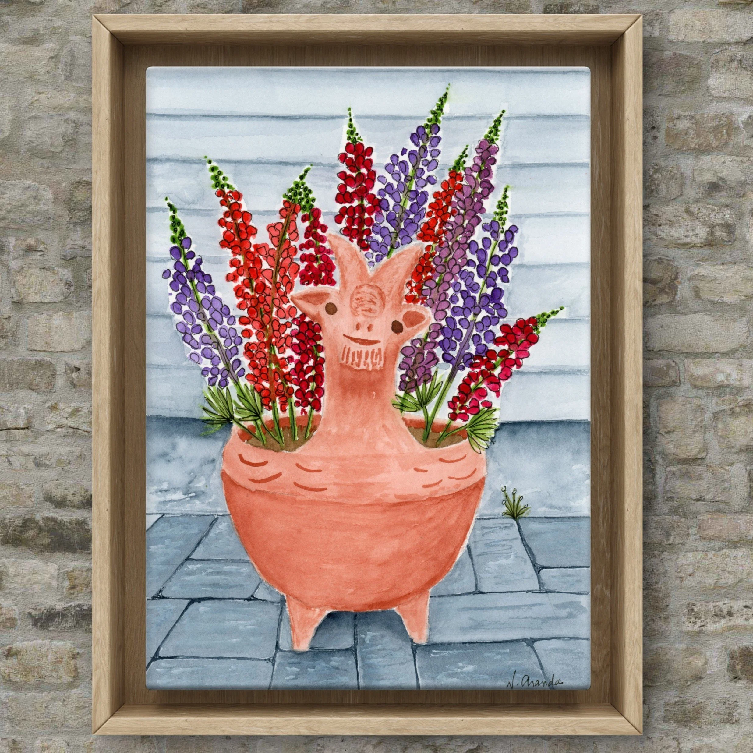 Lupines and a Goat's Ass - print