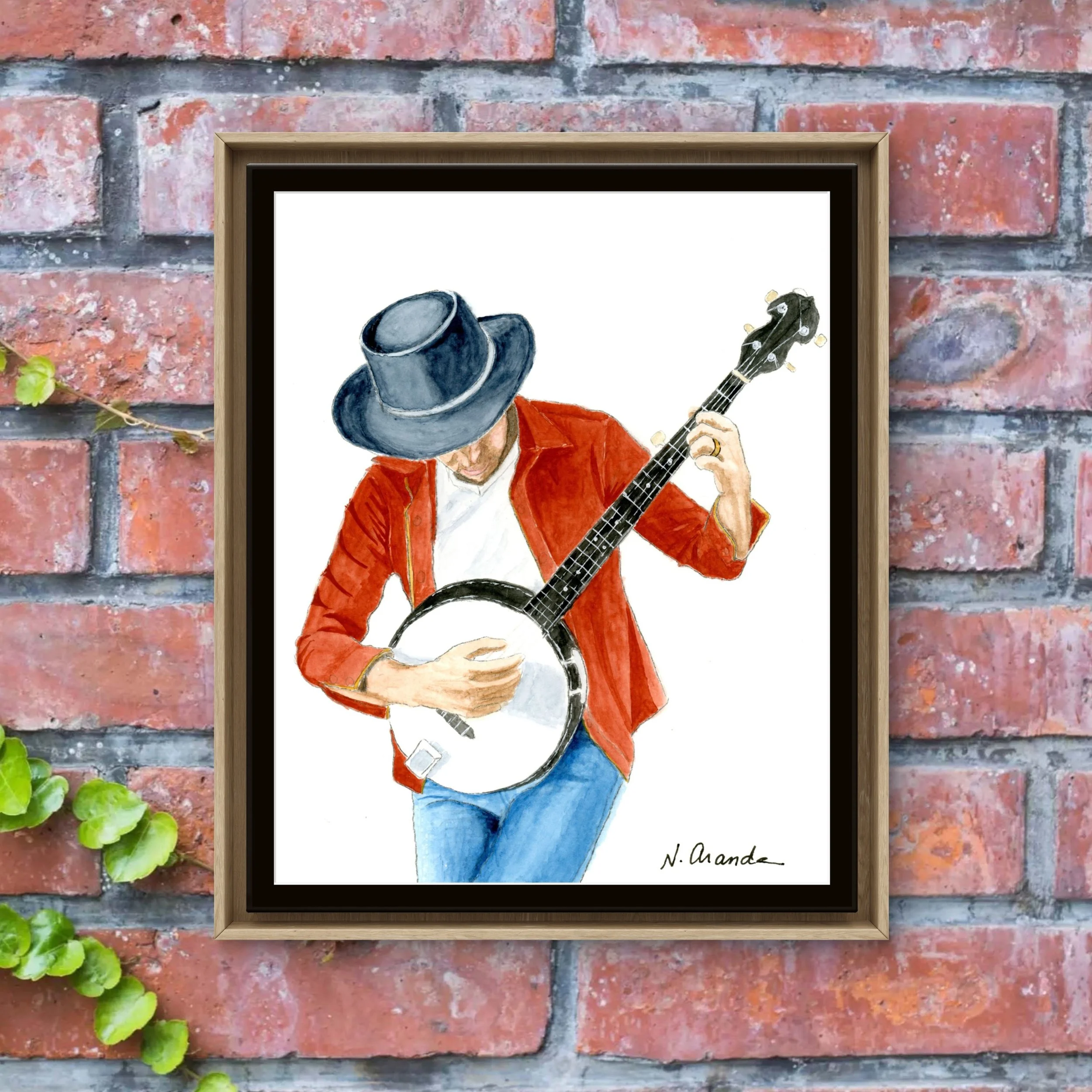 Banjo Player - print