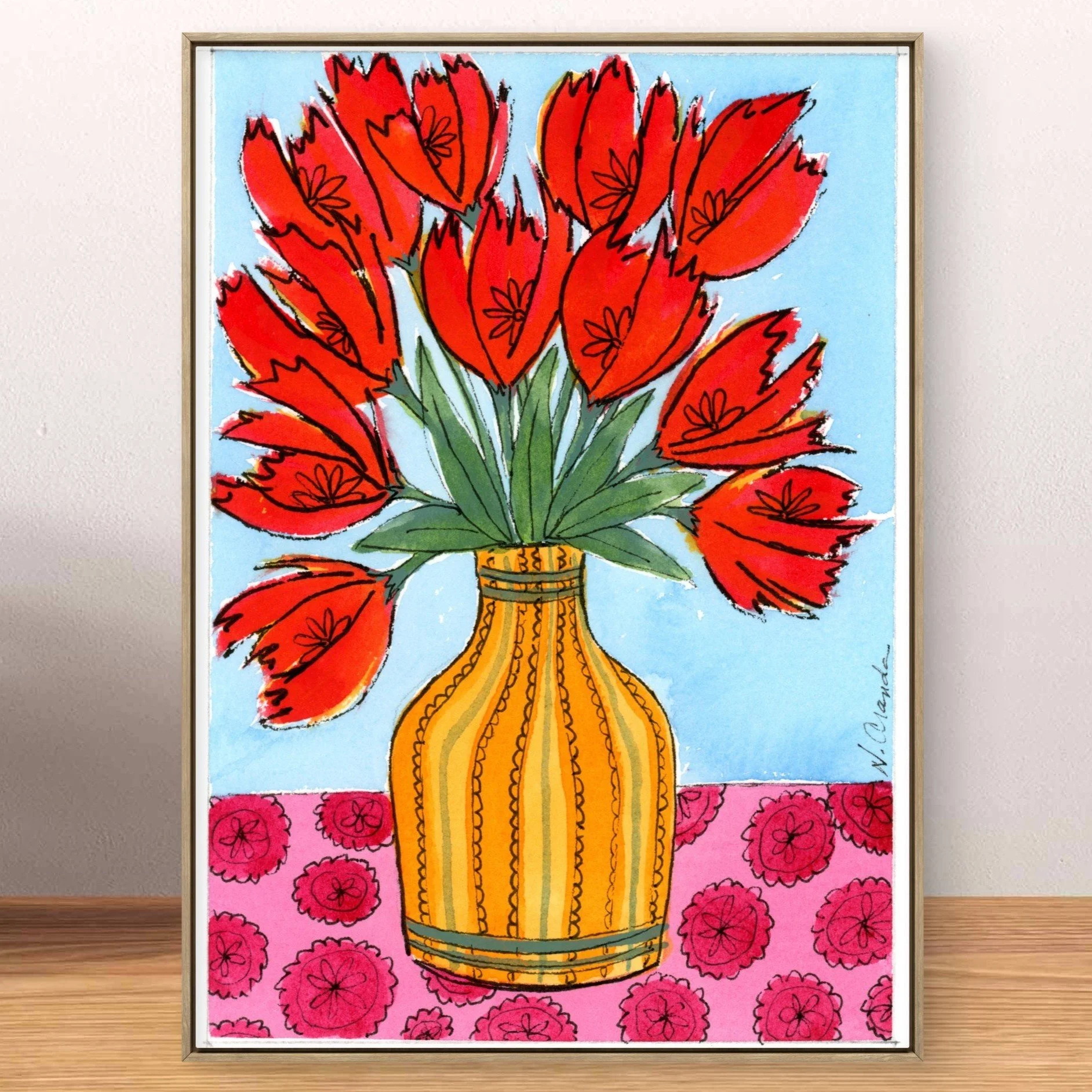 Red Two Lips - print