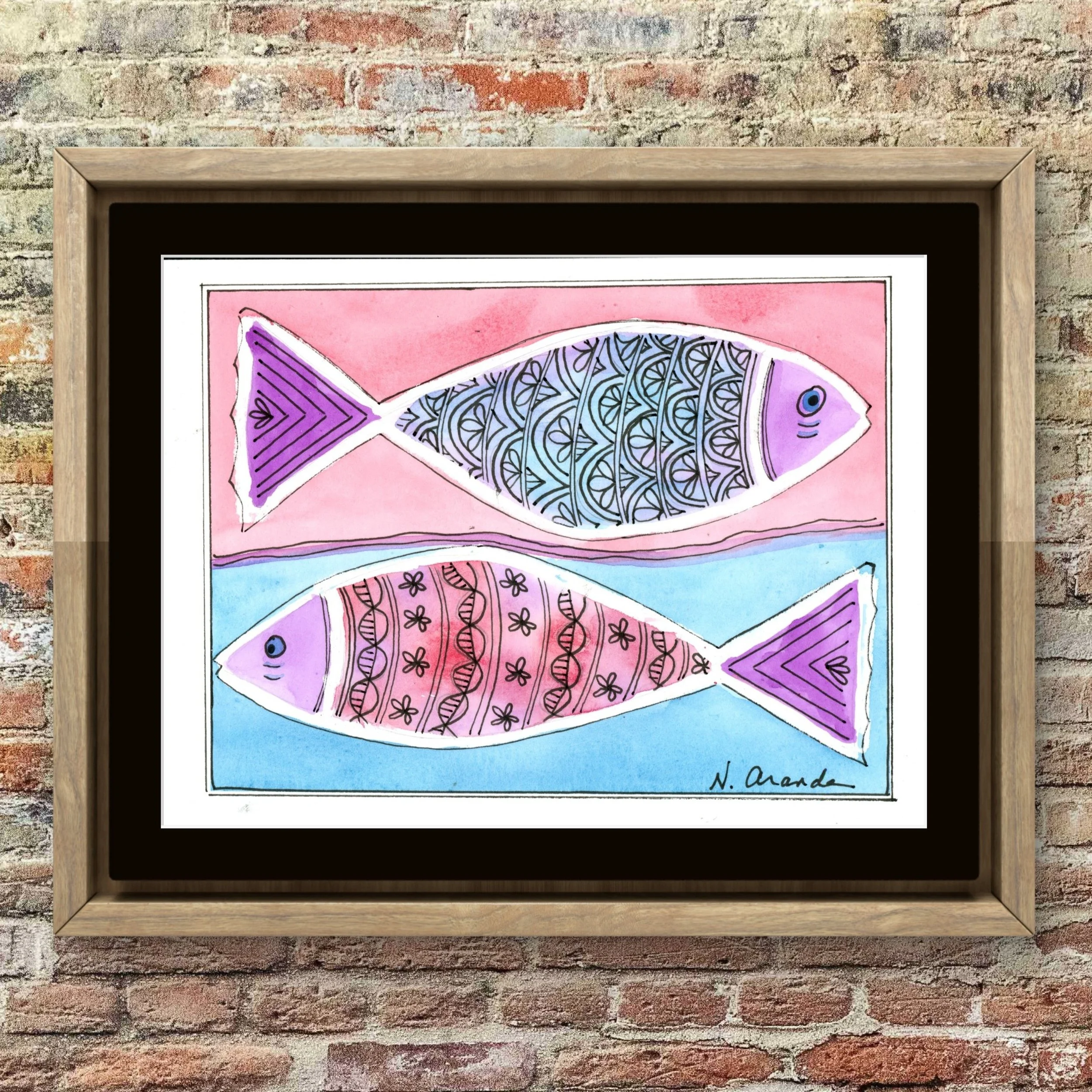 Fish at Odds - print