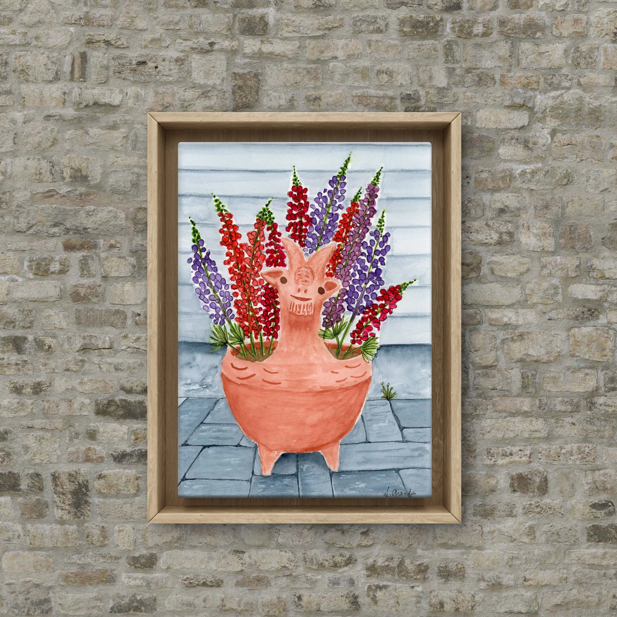 Lupines and a Goat's Ass - print