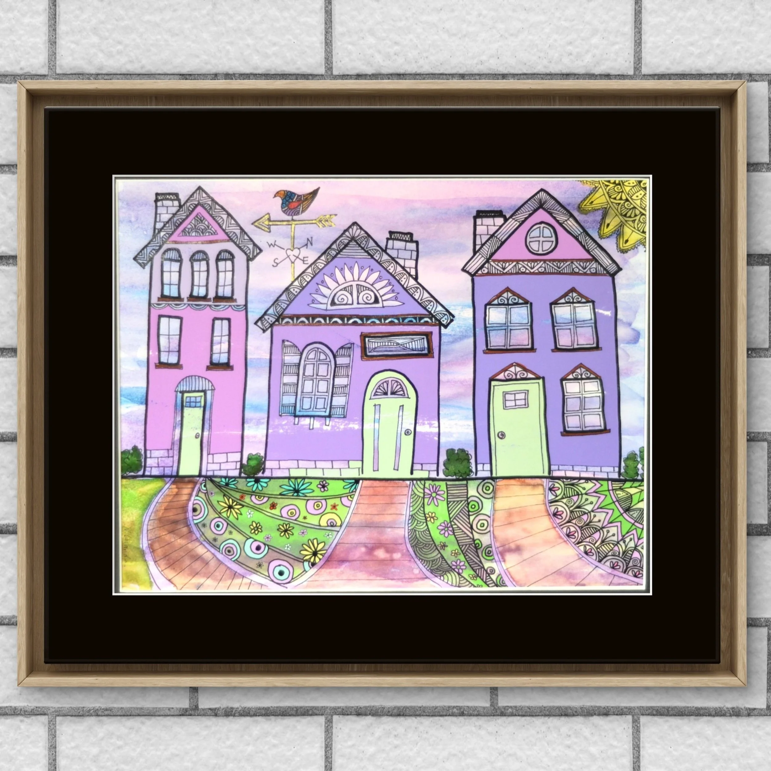 Purple Houses - print