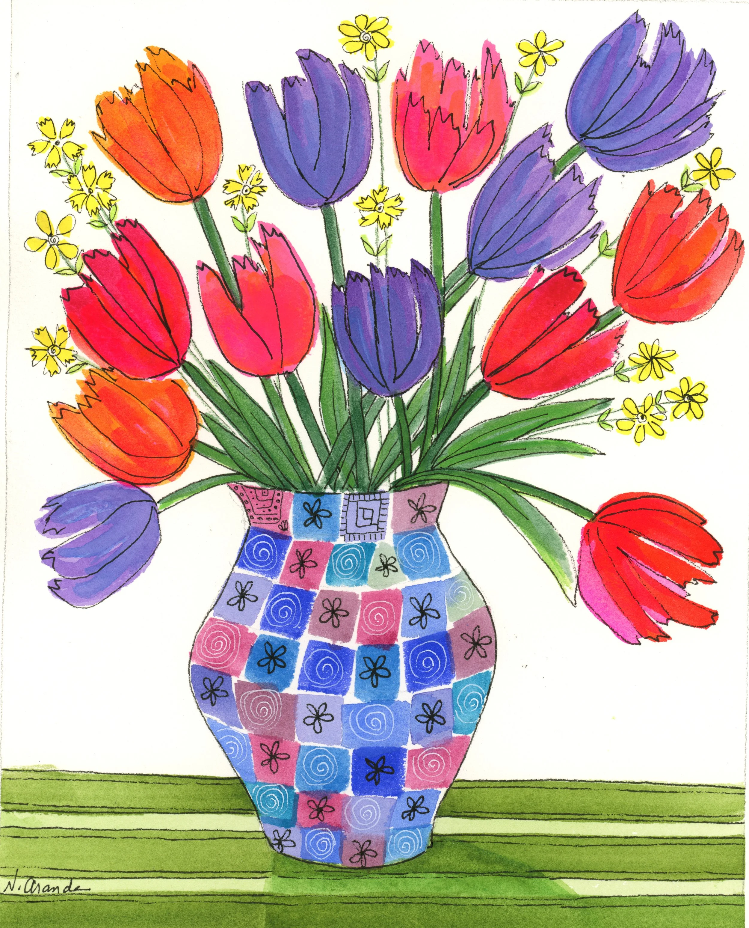 Multi-colored Tulips