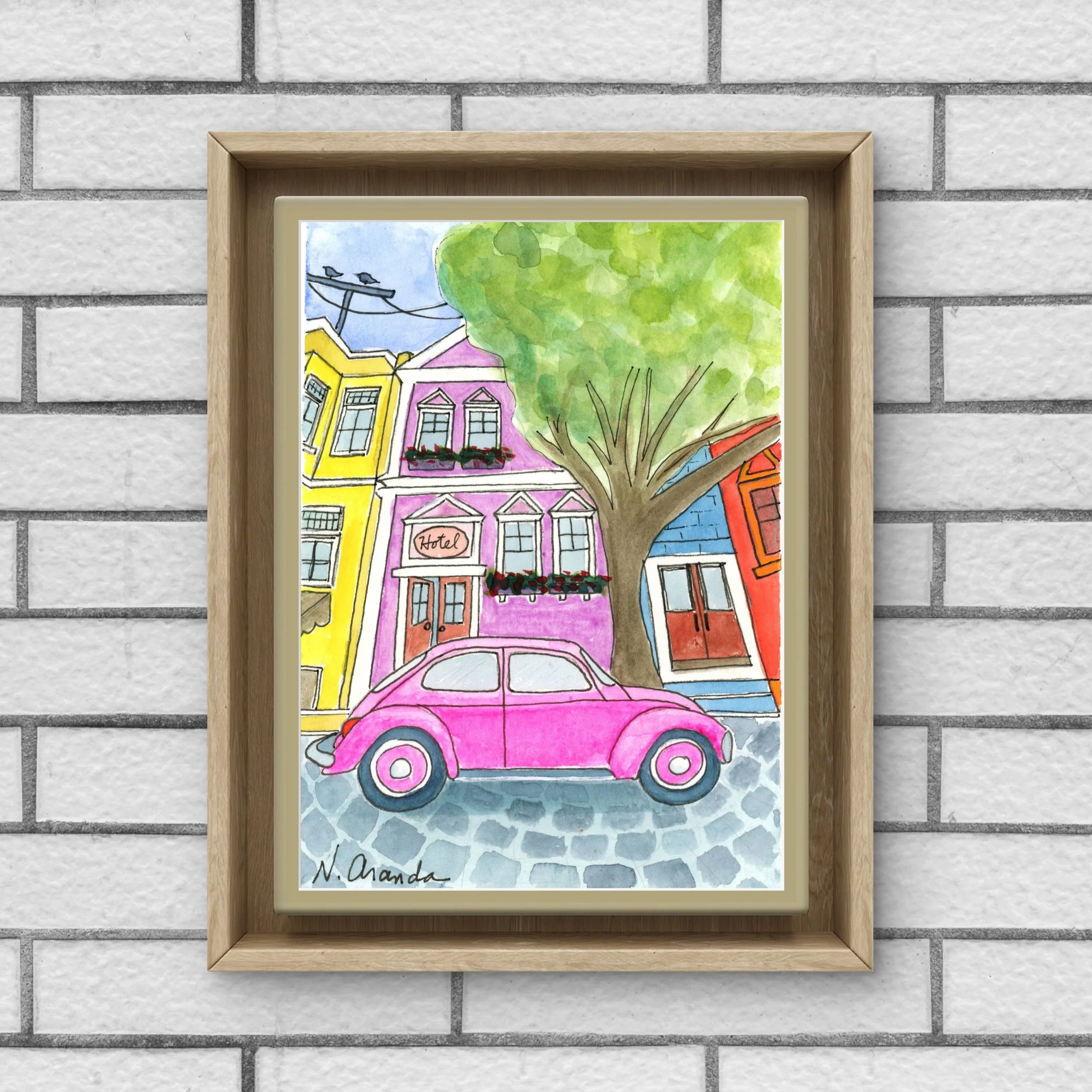 Pink VW - print