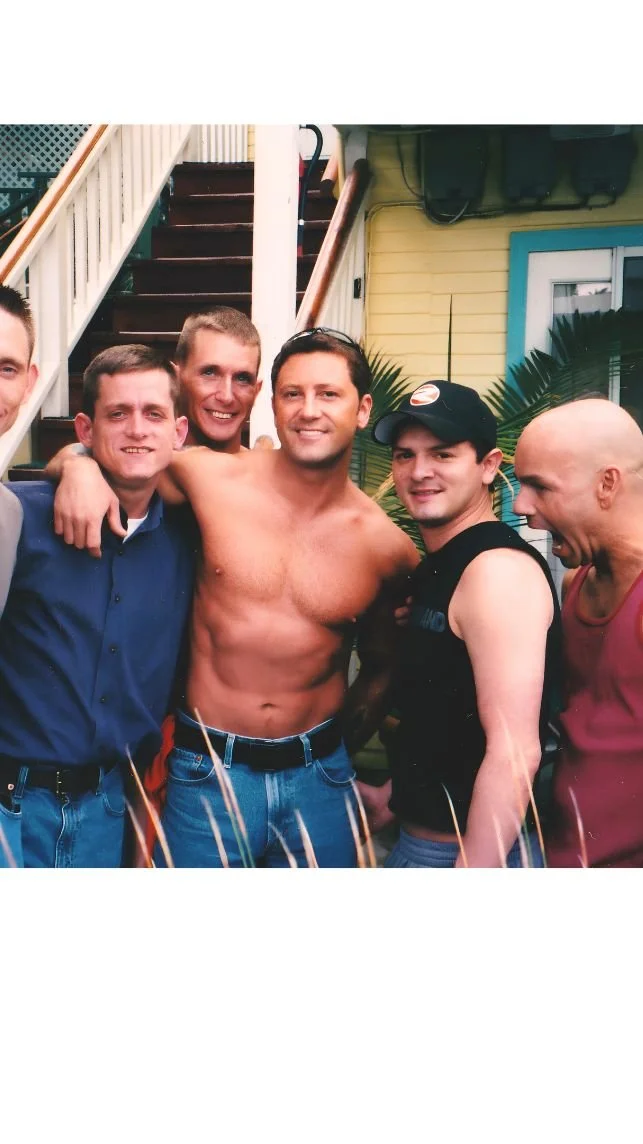 JOHN AND STACY (GRAB MAGAZINE) WITH A GROUP OF PORN STARS