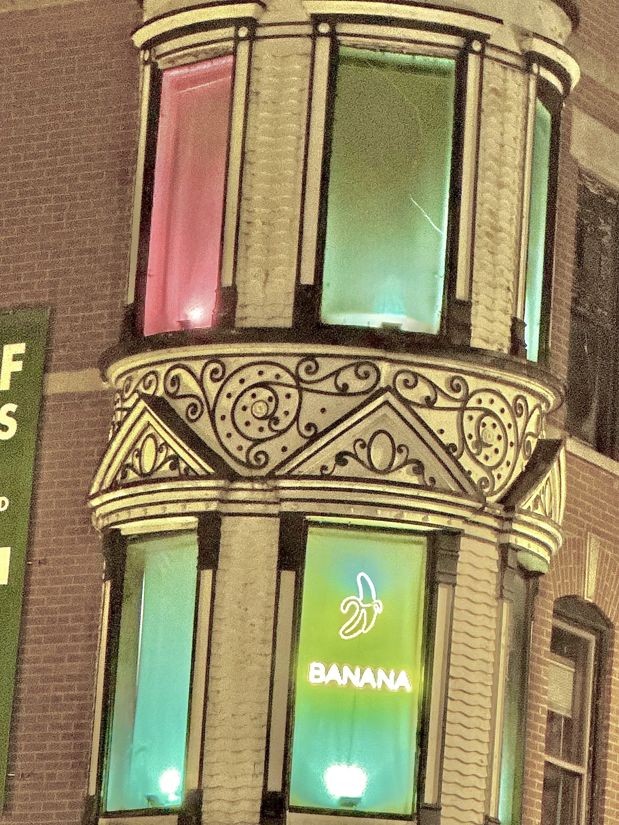 TODAY WE BOTH WORK AT THE ADULT STORE BANANA ON THE SECOND FLOOR OF THIS BEAUTIFUL OLD BUILDING