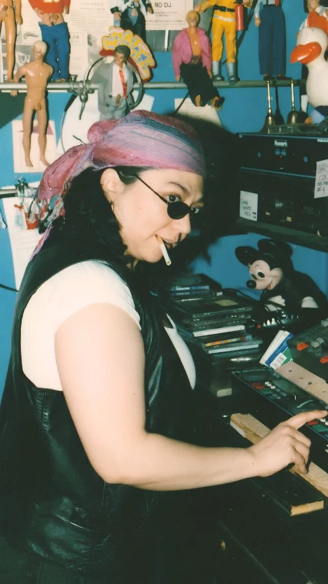 MARI CALLING THE SHOTS FROM THE CONTROL BOOTH