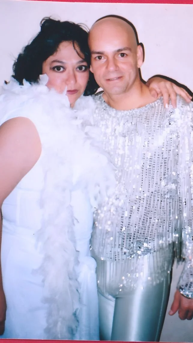 MARI AND JOHN FEATHERS AND SPARKLE