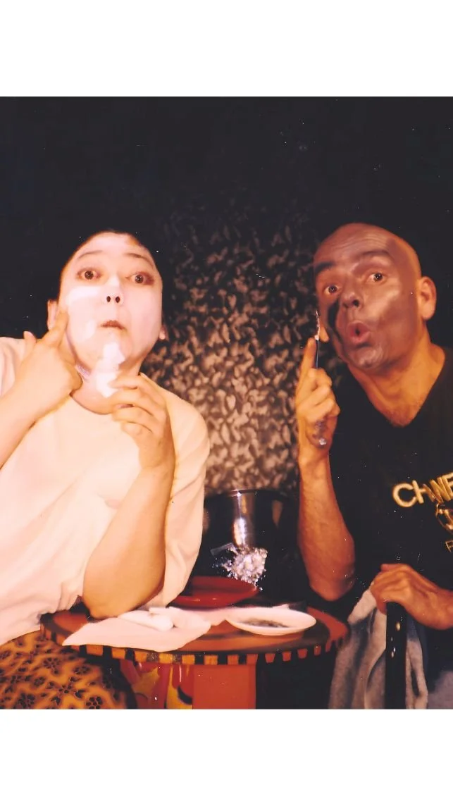 JOHN AND MARI APPLYING MAKEUP
