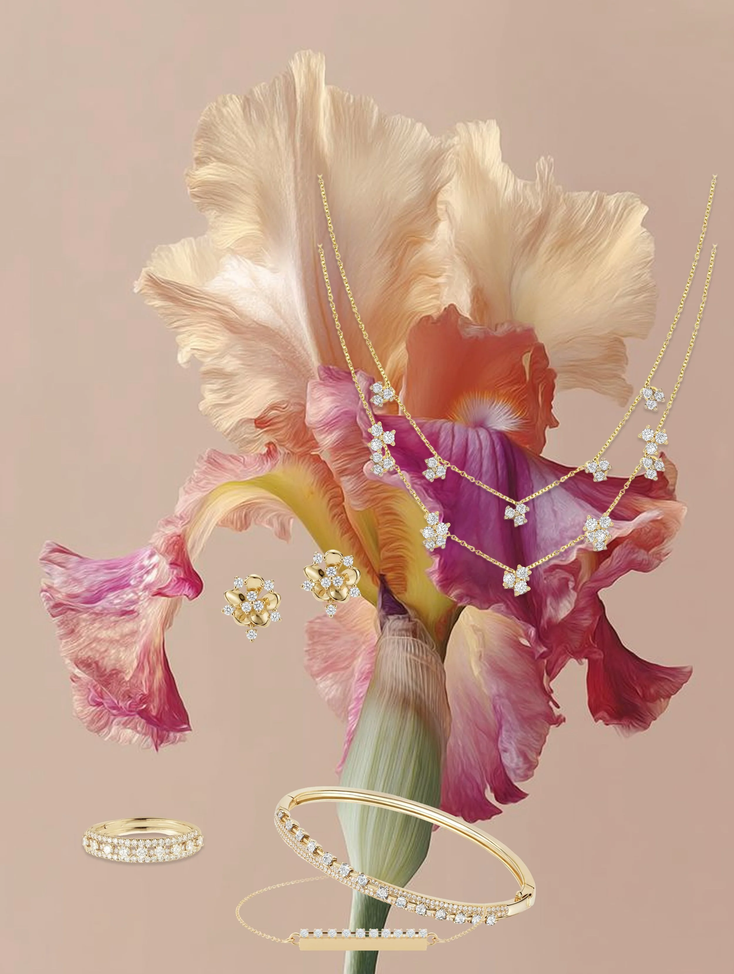 Love Me, Love Me Not.
Pulled a petal for every stone. Designed these pieces in full bloom.