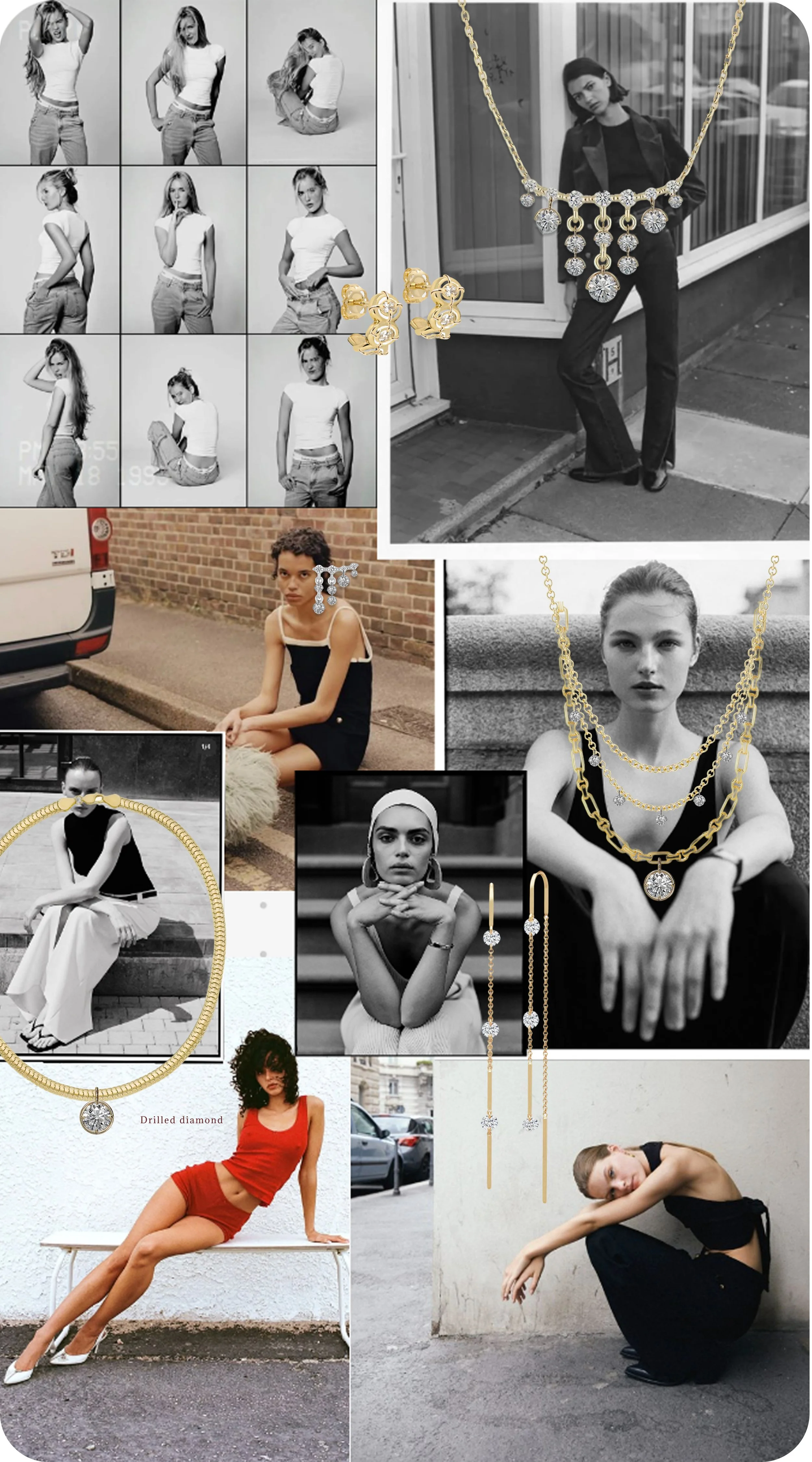 Drilled Diamonds...
The kind you put on and forget you're wearing. Until the light catches and reminds you. 