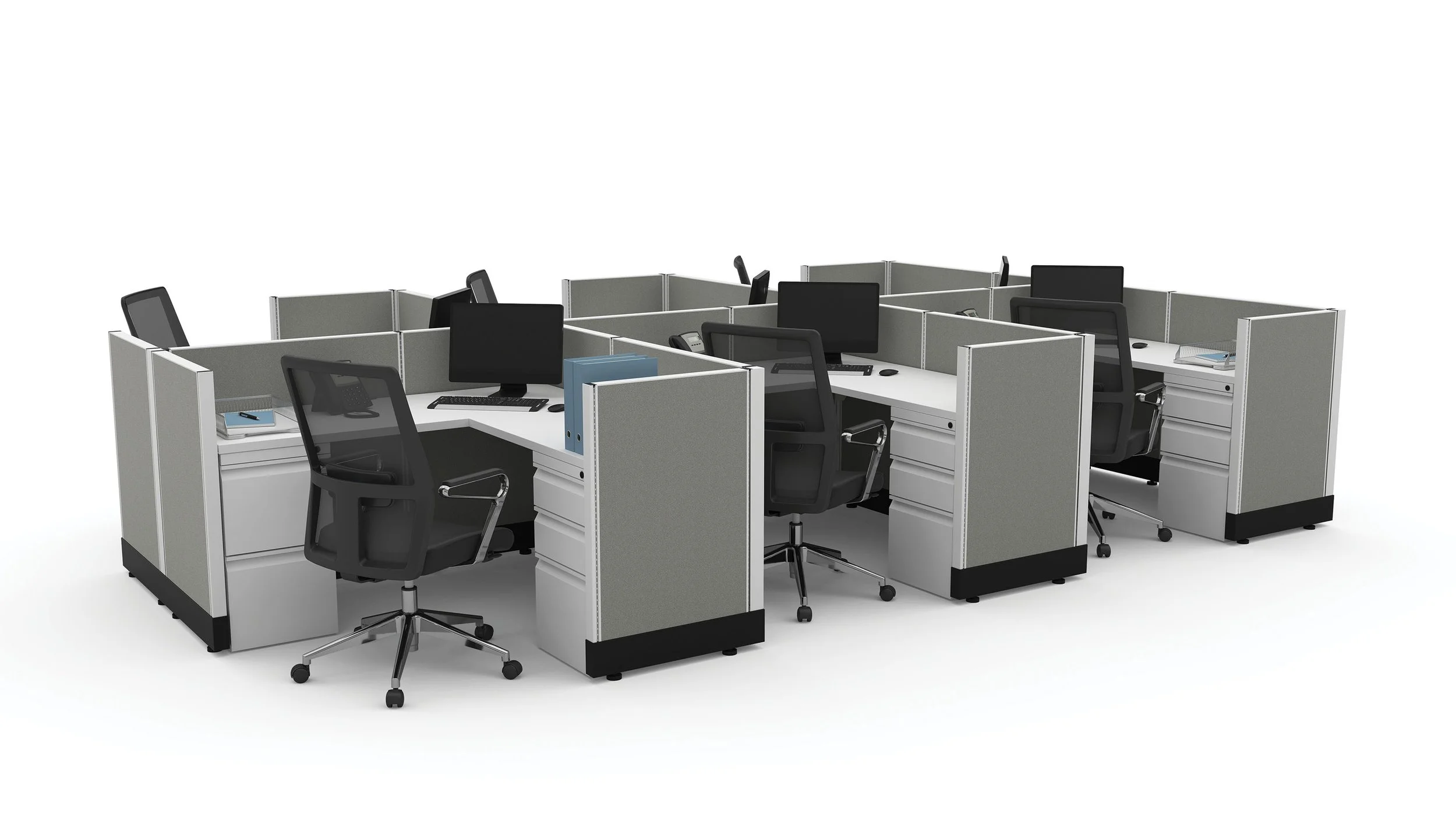Cubicles, Office Cubes, Office Design, Shared Workspace, Seating, Filing Cabinets
