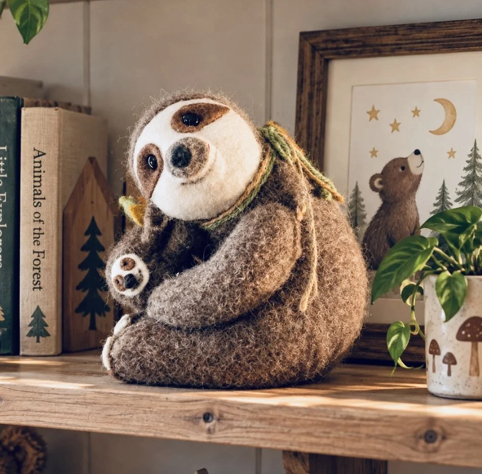NEW Sloth with Baby, Goat and Goose Harvest Collection