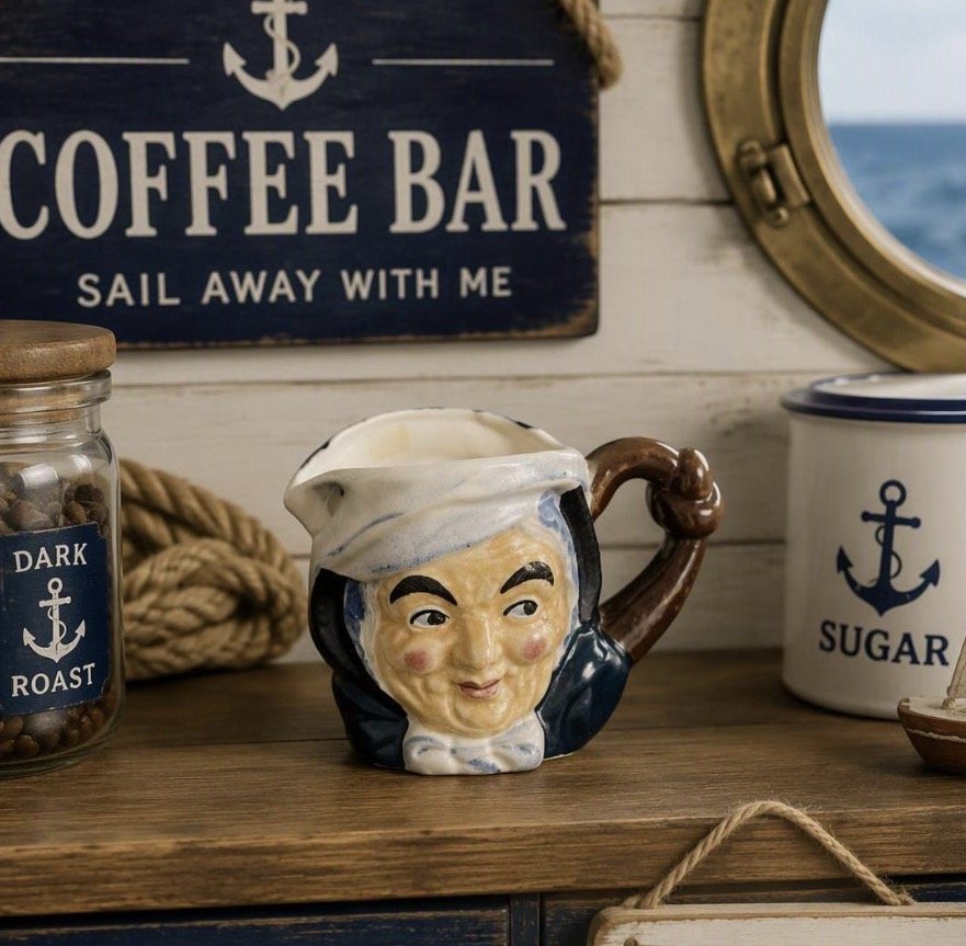 Toby Character Ceramic Creamer 1950s - Japan