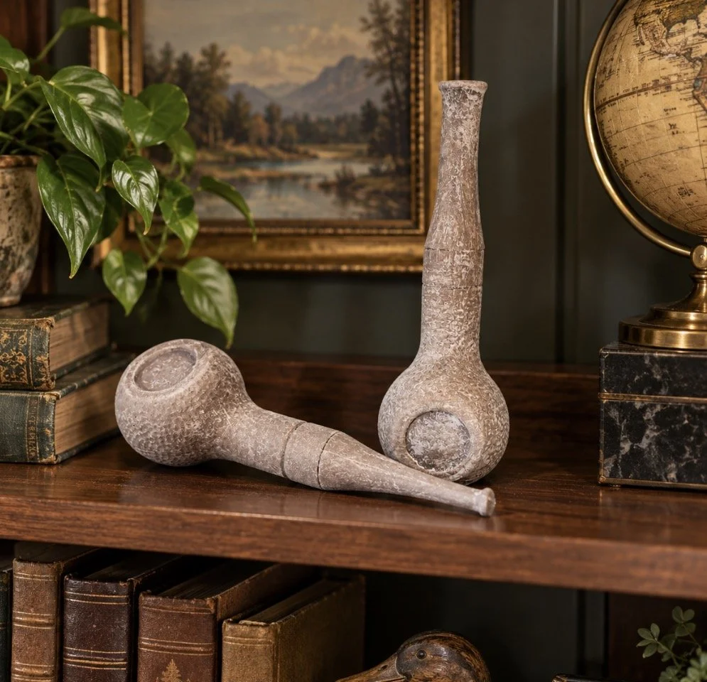 Pipe Statuary Shelf Sitters - Pair
