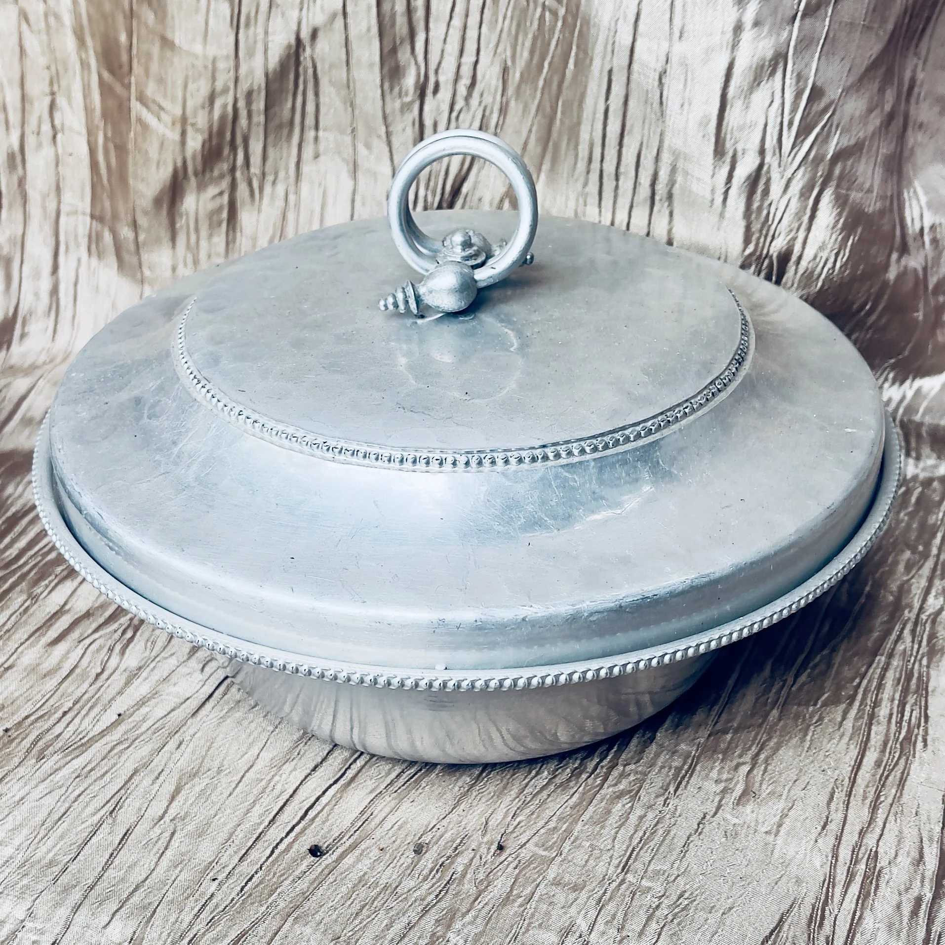 Pewter Limited Serving Bowl with Lid