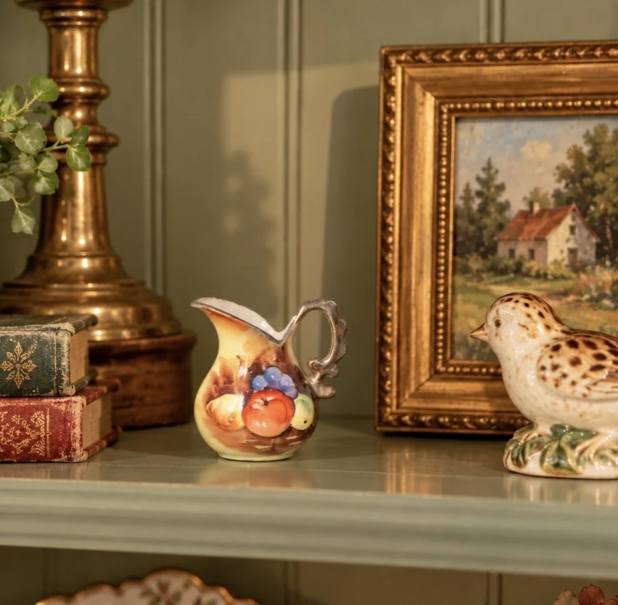 Mini Pitcher Hand Painted Fruit Enesco, Japan