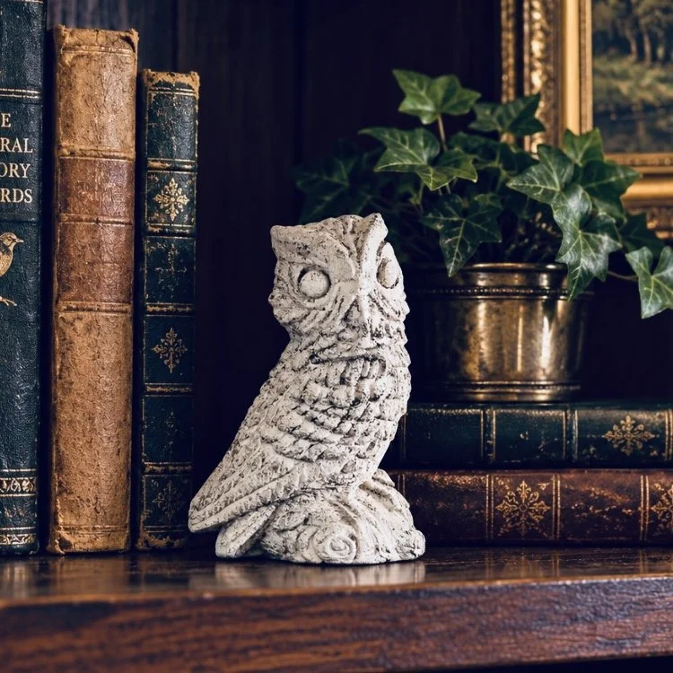 Owl Statue Hand-Painted
