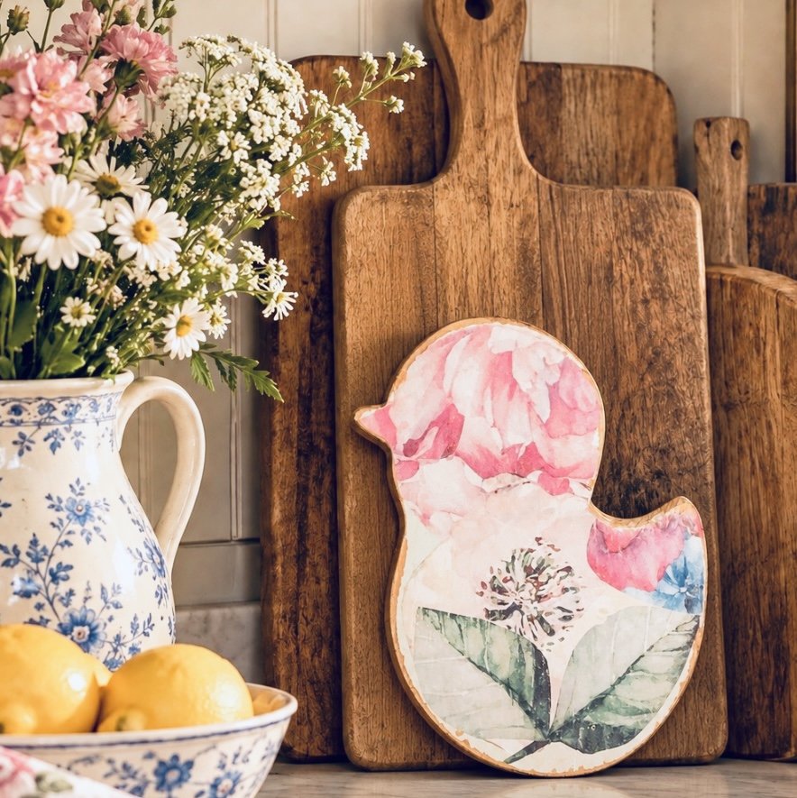 Chick-Shaped Mini Cutting Board Easter Usable