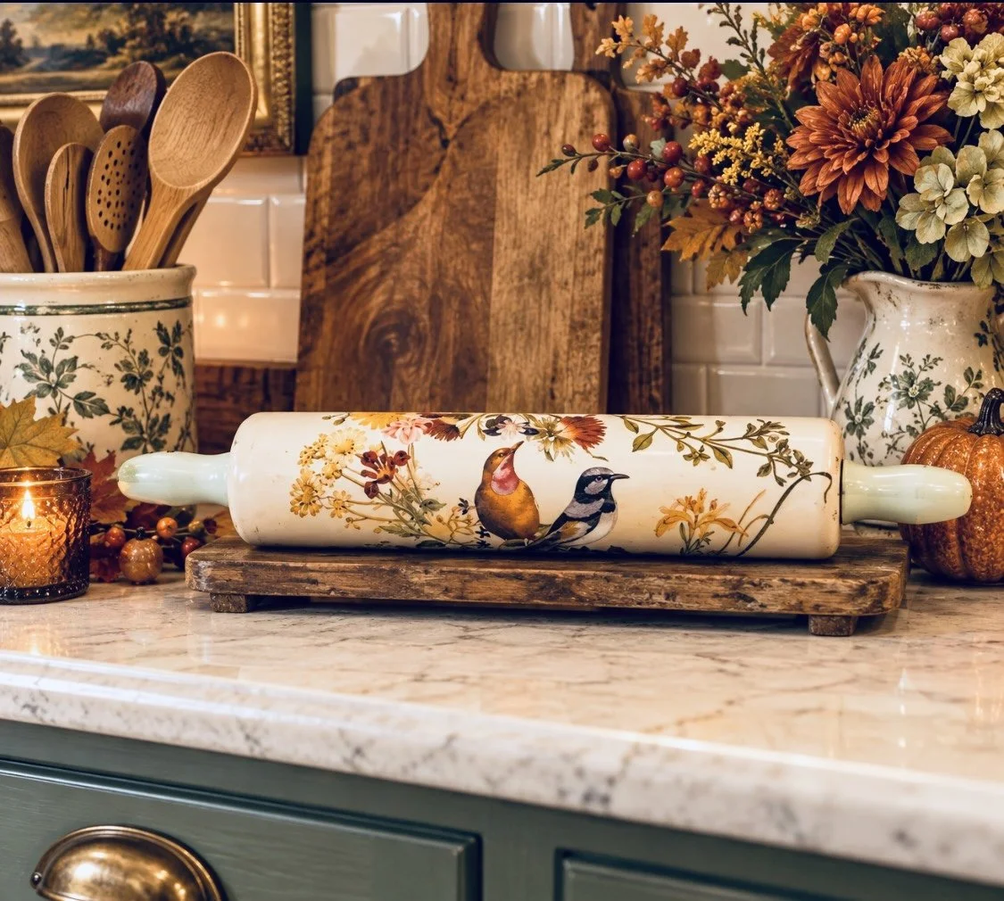 Summer/Fall Rolling Pin Hand Decorated