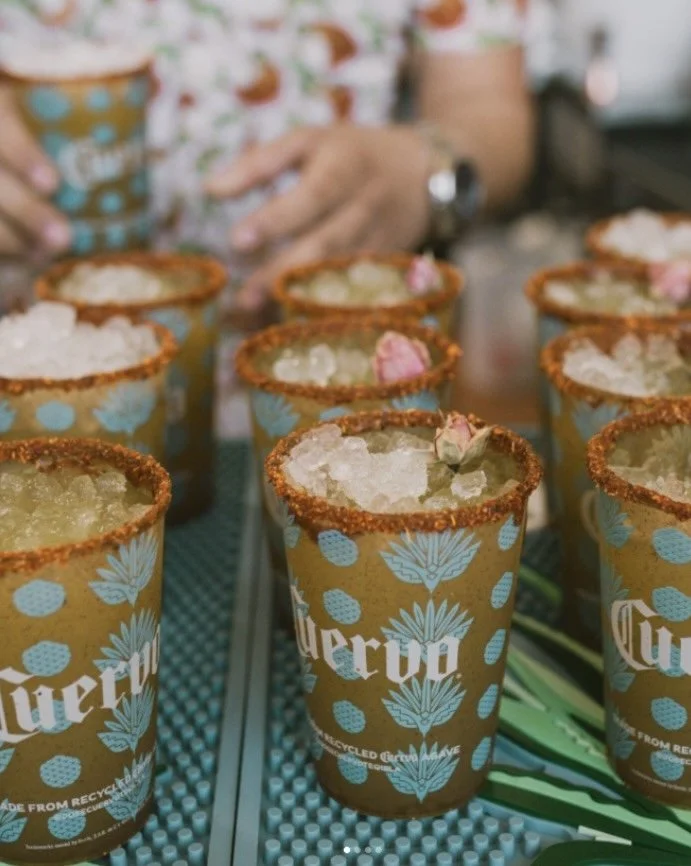 tequila cocktail with agave cup