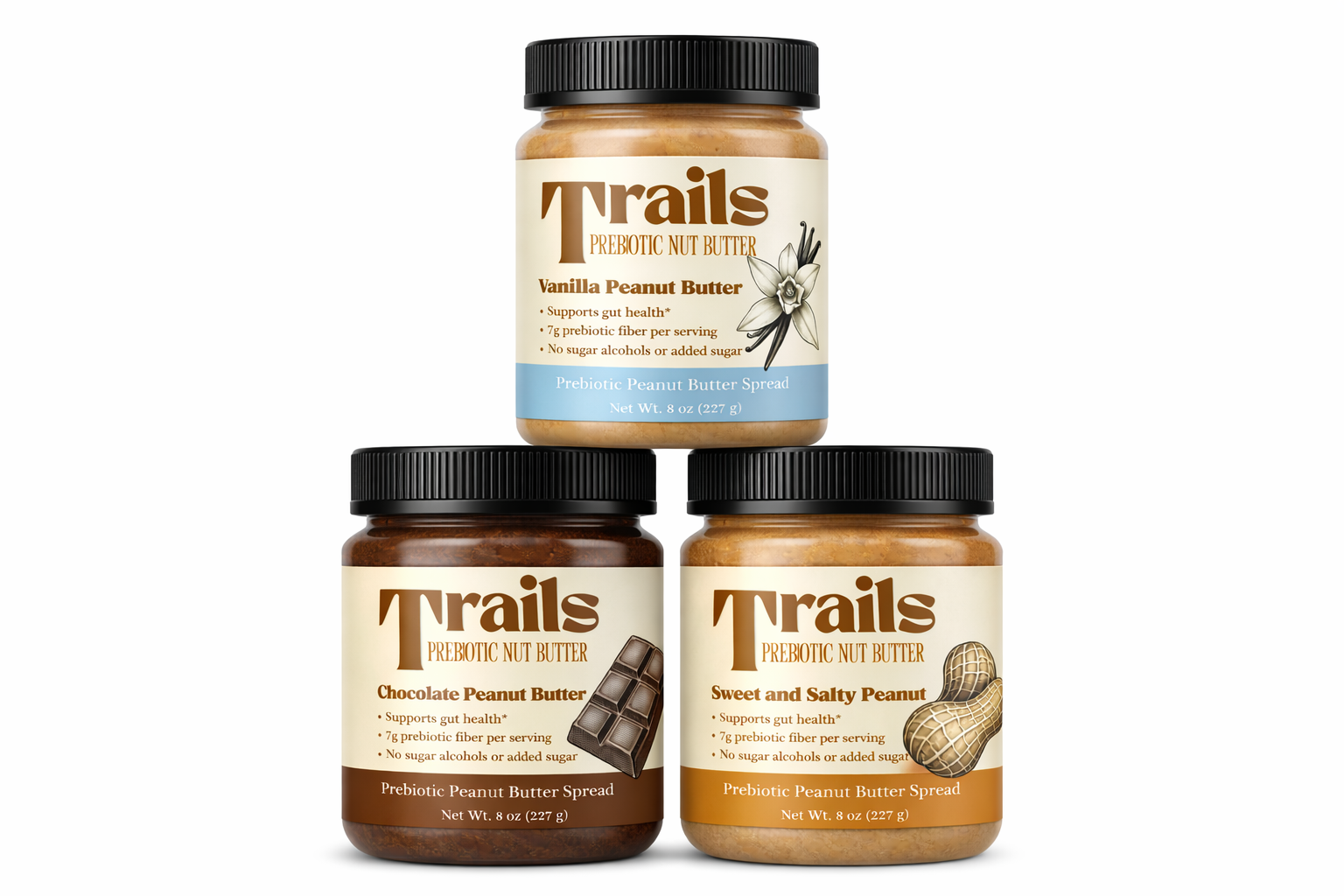 Trails Prebiotic Nut Butter Sampler Pack (Pre-Order)