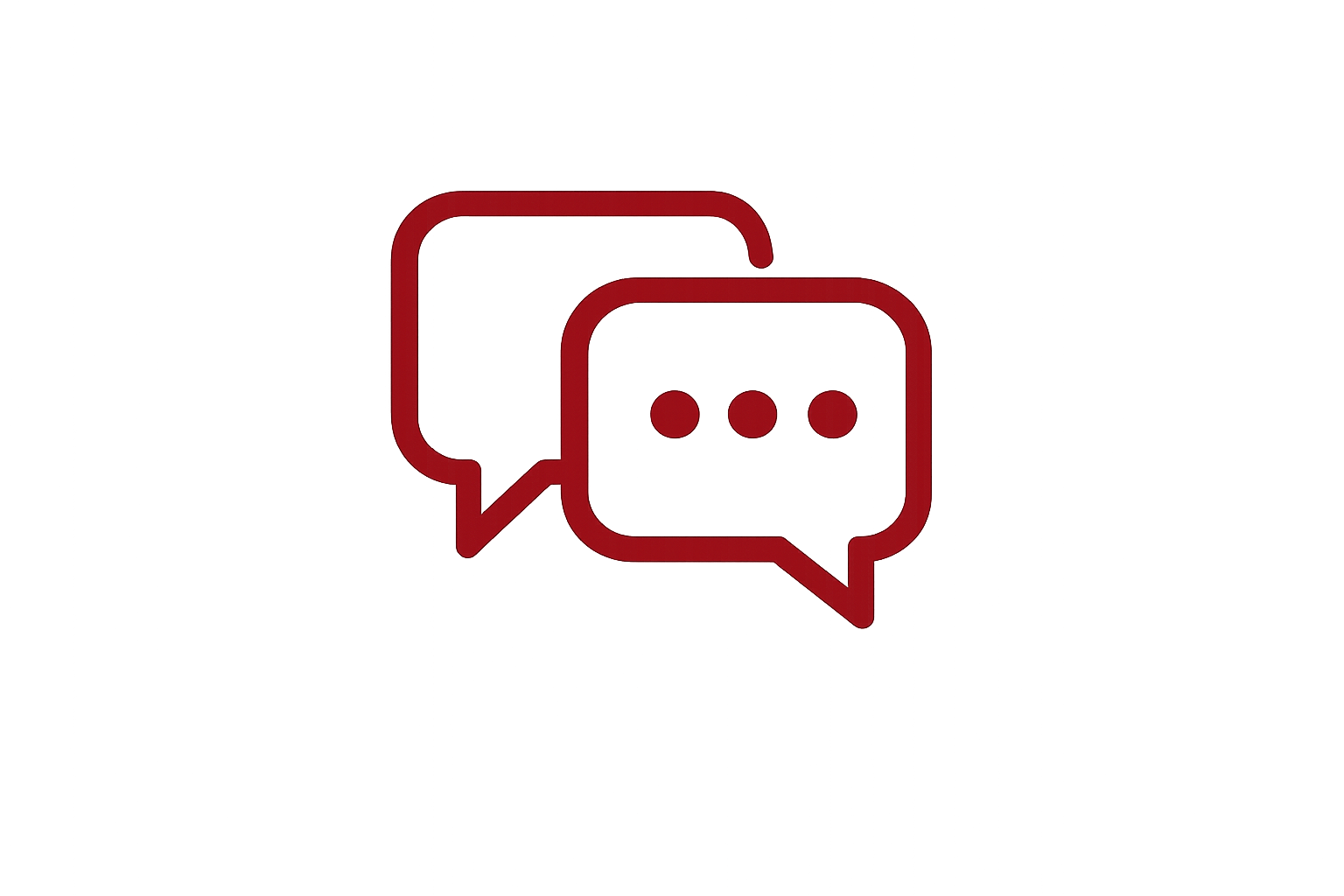 Conversation icon representing discovery calls, operational discussions, leadership collaboration, and strategic planning conversations.