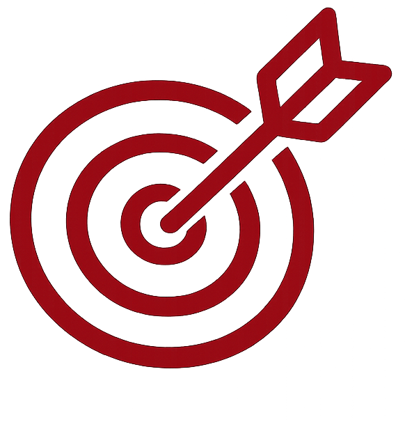 Target icon representing strategic alignment, operational goals, execution planning, and organizational coordination.