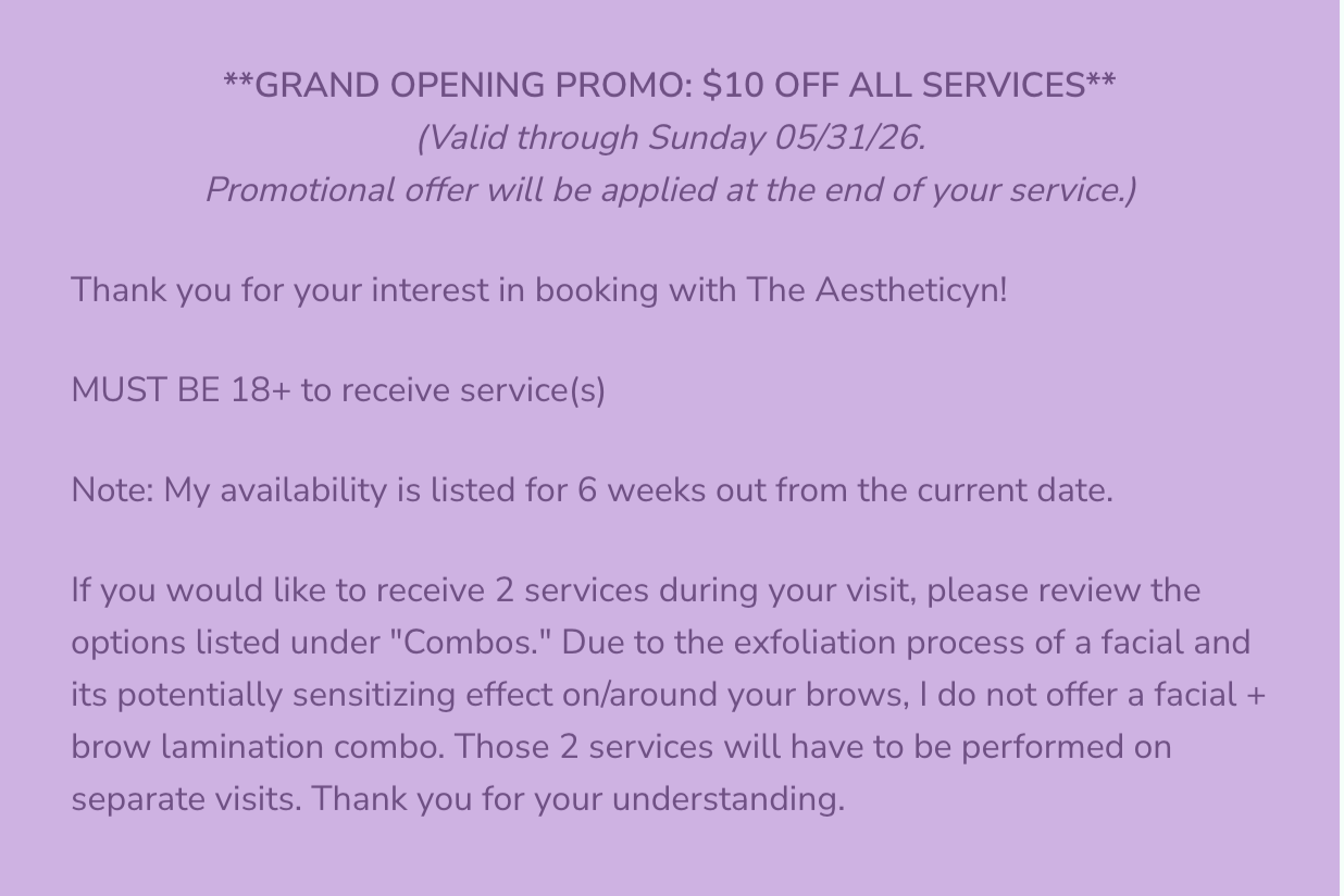 how to book appointment for el monte facials, el monte korean lash lift, el monte brow lamination