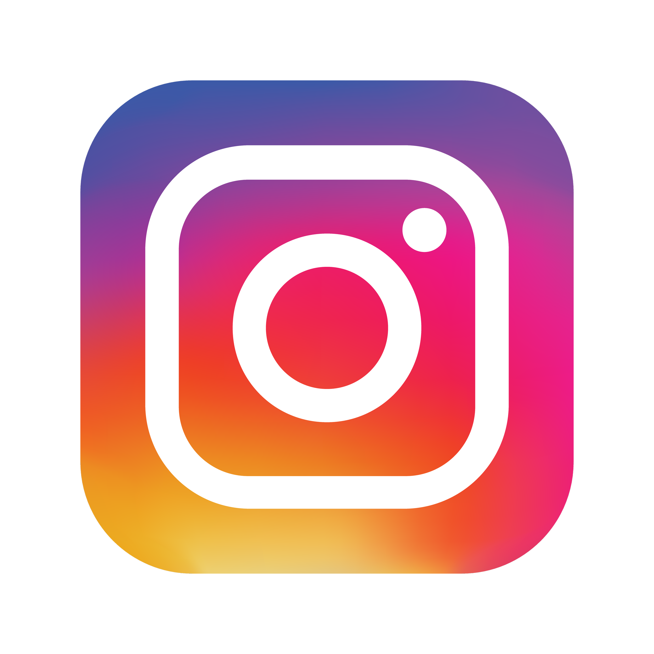 Instagram logo icon with a gradient background of purple, pink, orange, and yellow.