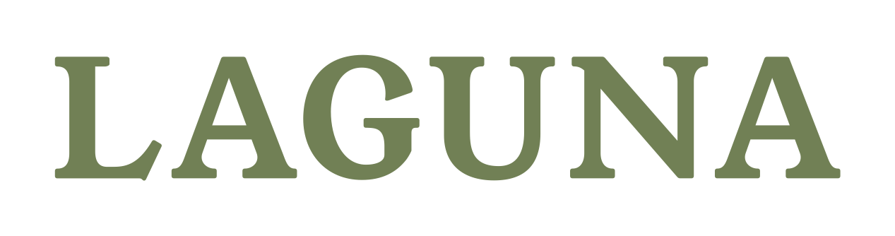 Texto en letras grandes y verdes que dice 'LAGUNA'