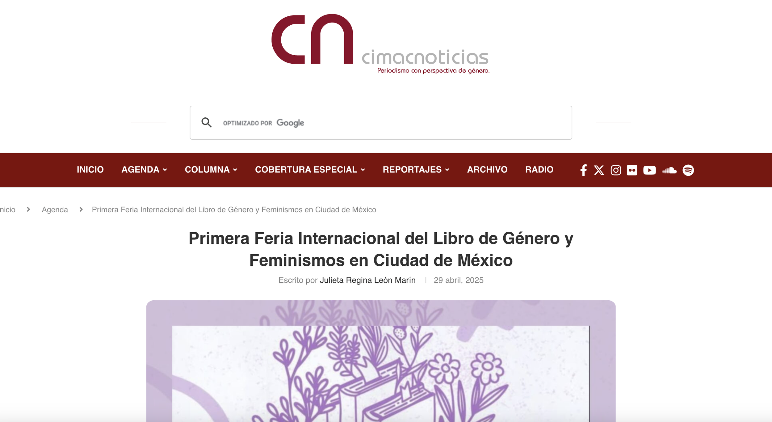 Nota en Cimacnoticias, 2025.