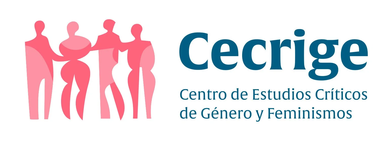Logotipo del Centro de Estudios Críticos de Género y Feminismos, con siluetas de cinco mujeres en diferentes poses.
