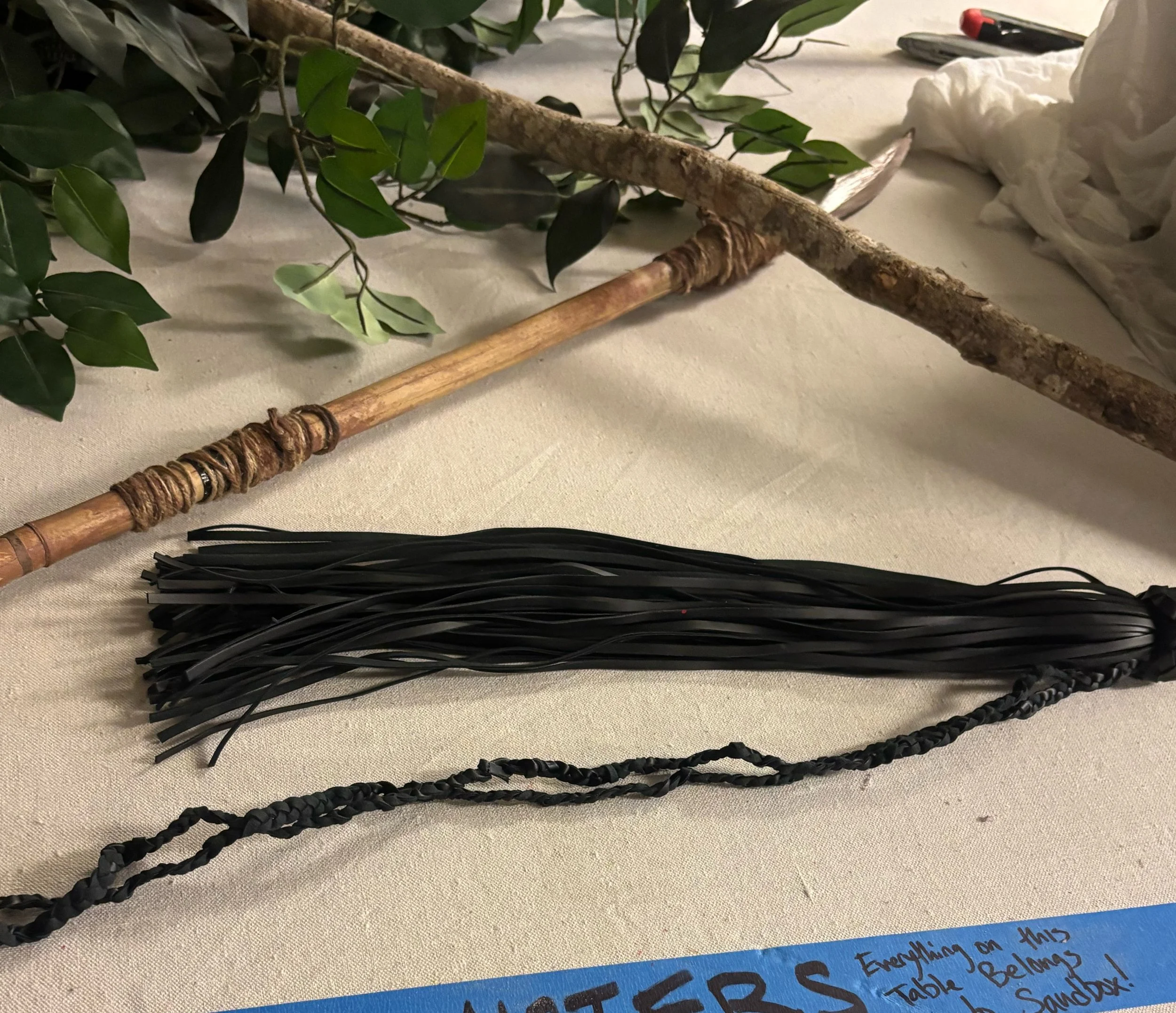 Cat O' Nine Tails (In Progress), "The Pillowman," Dir. Camden Hornor, made with braided leather