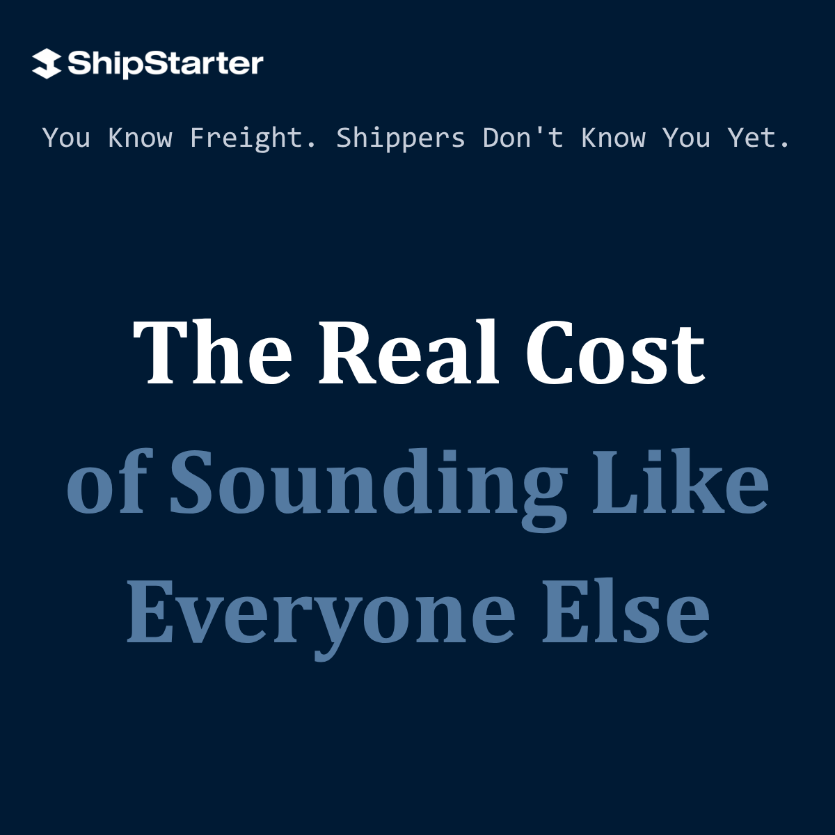 The Real Cost of Sounding Like Everyone Else