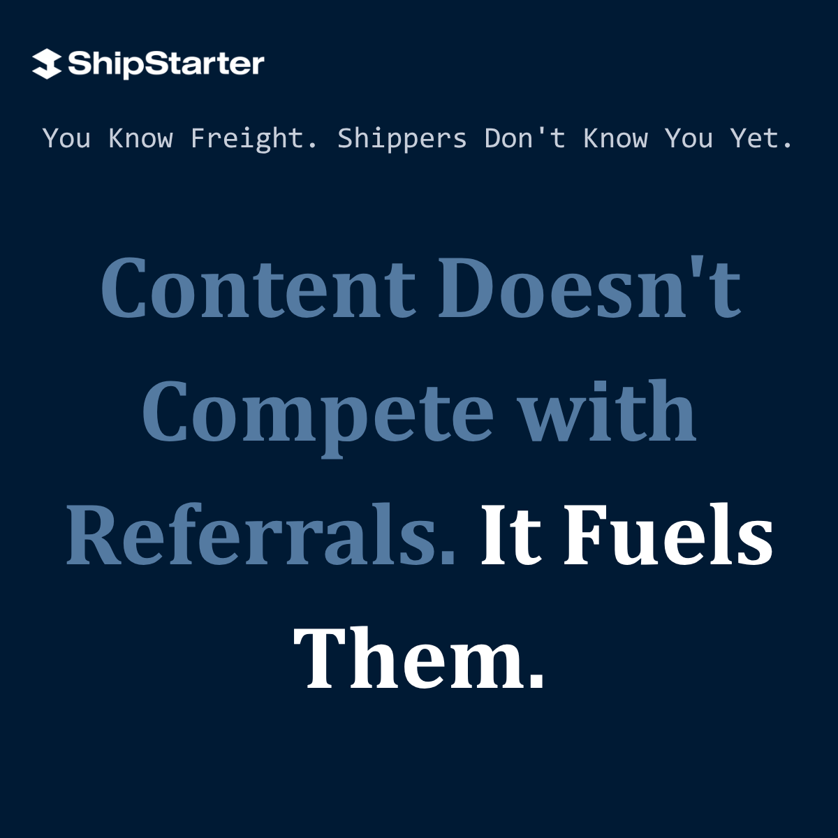Content Doesn't Compete with Referrals. It Fuels Them.