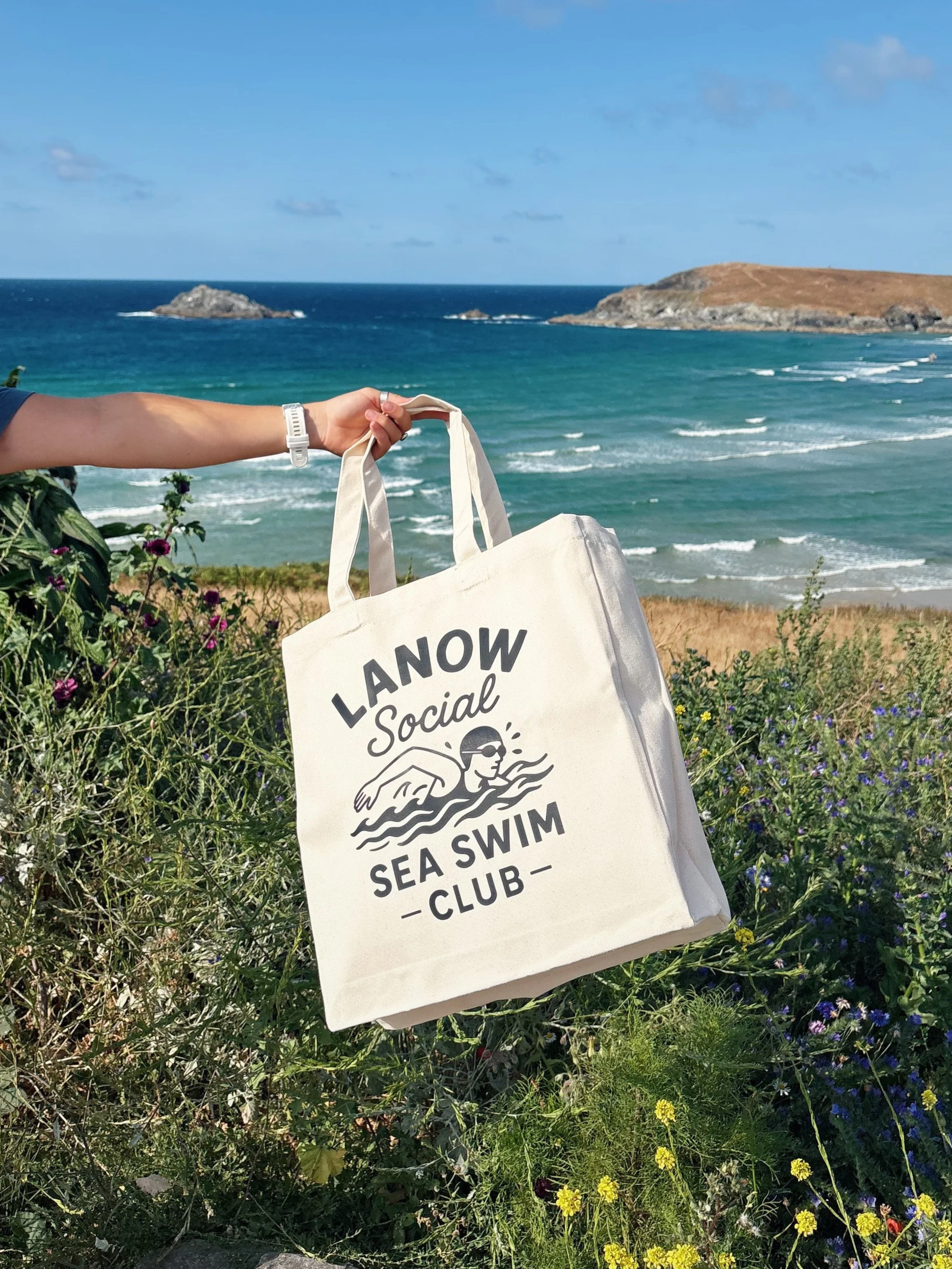 Lanow Social Swim Club Tote Bag