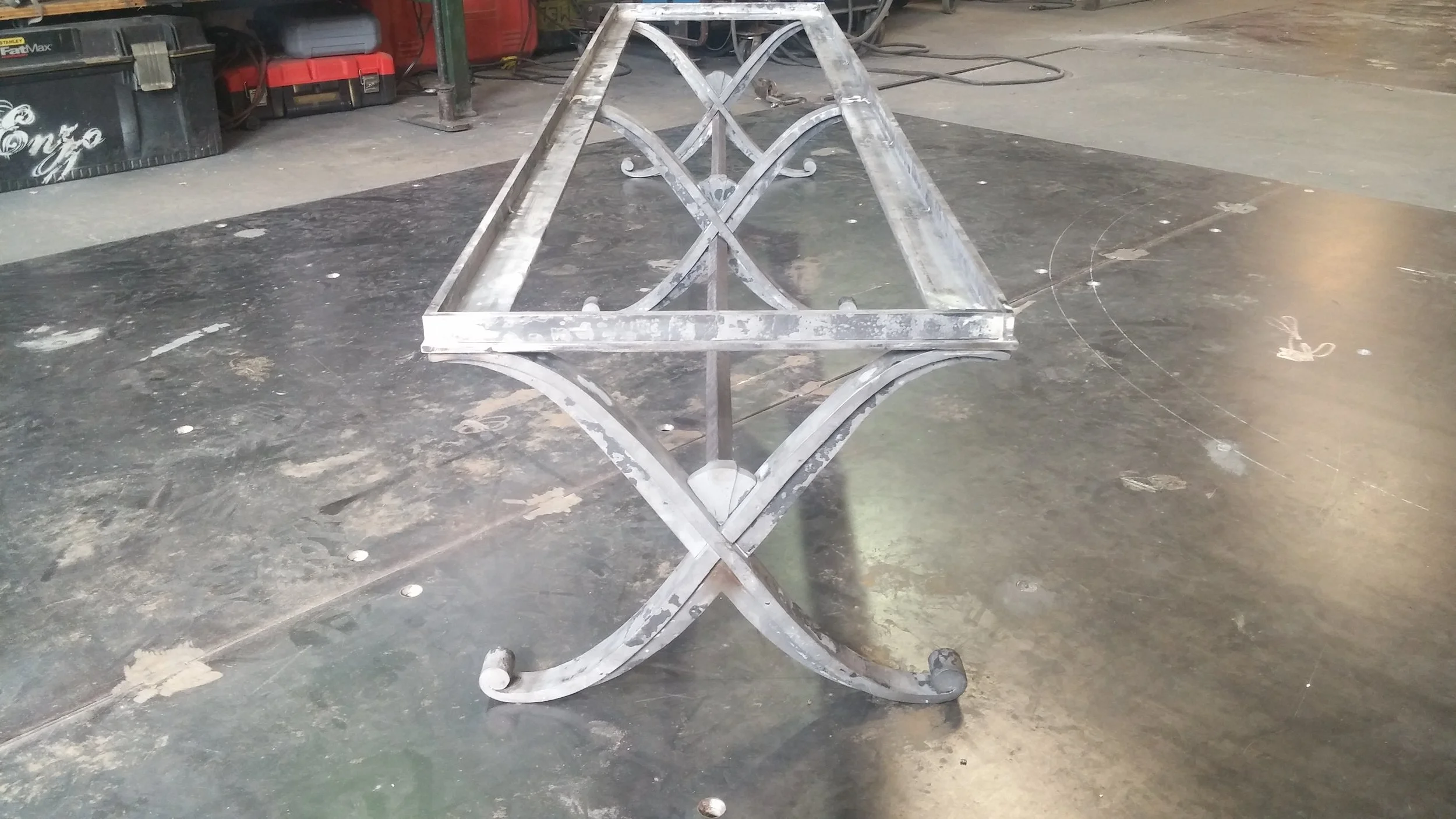Forged Table Base - forged and silver-soldered table base. NYC