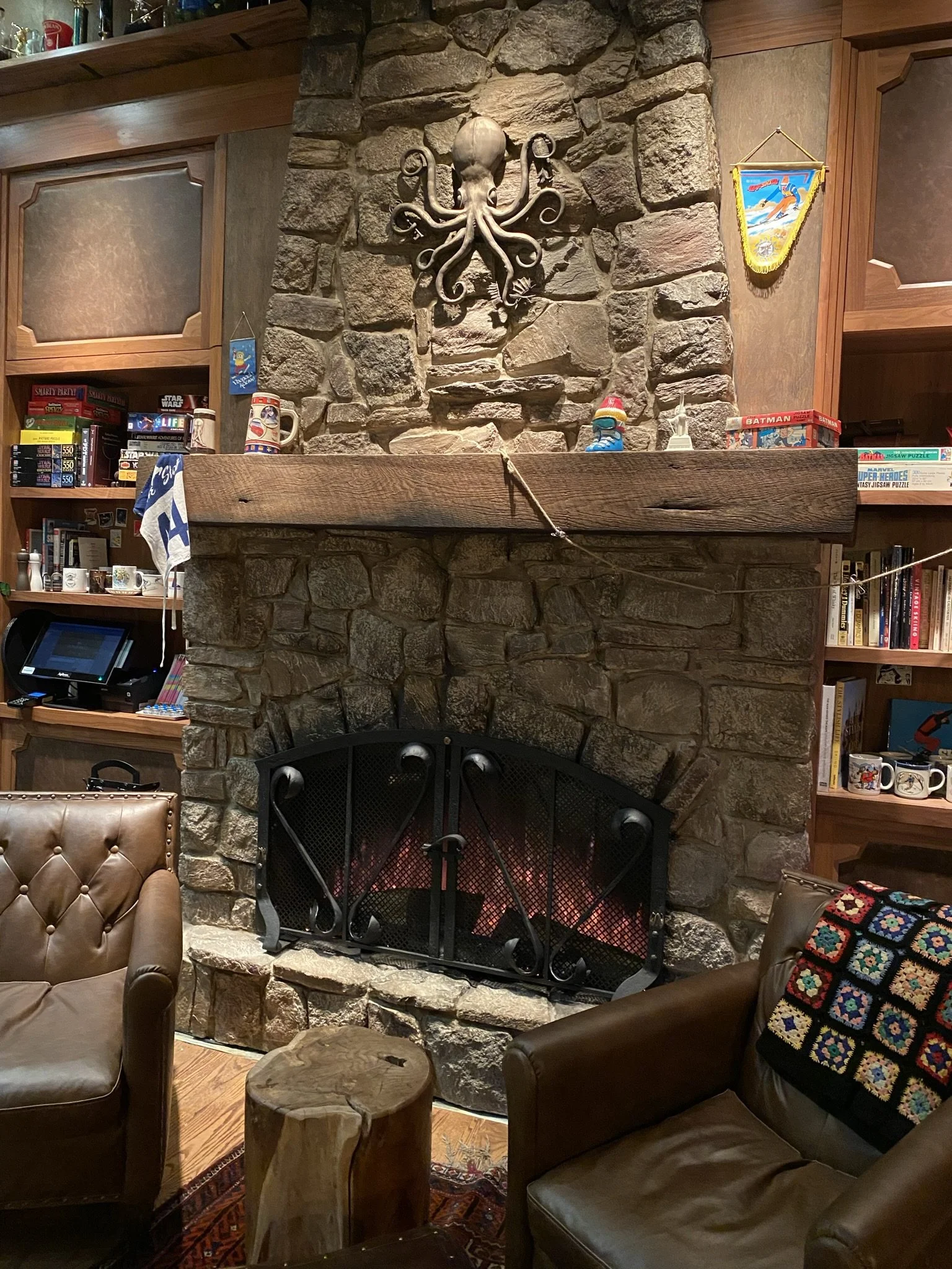 Installed sculpture and FireScreen