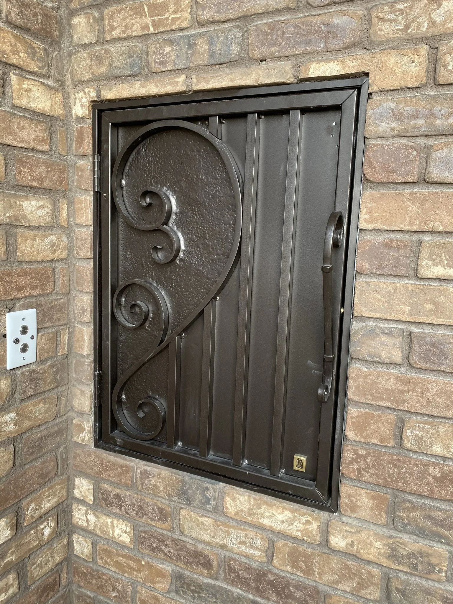 Dummy-Waiter Door - Forged and fabricated steel and power coat. LV