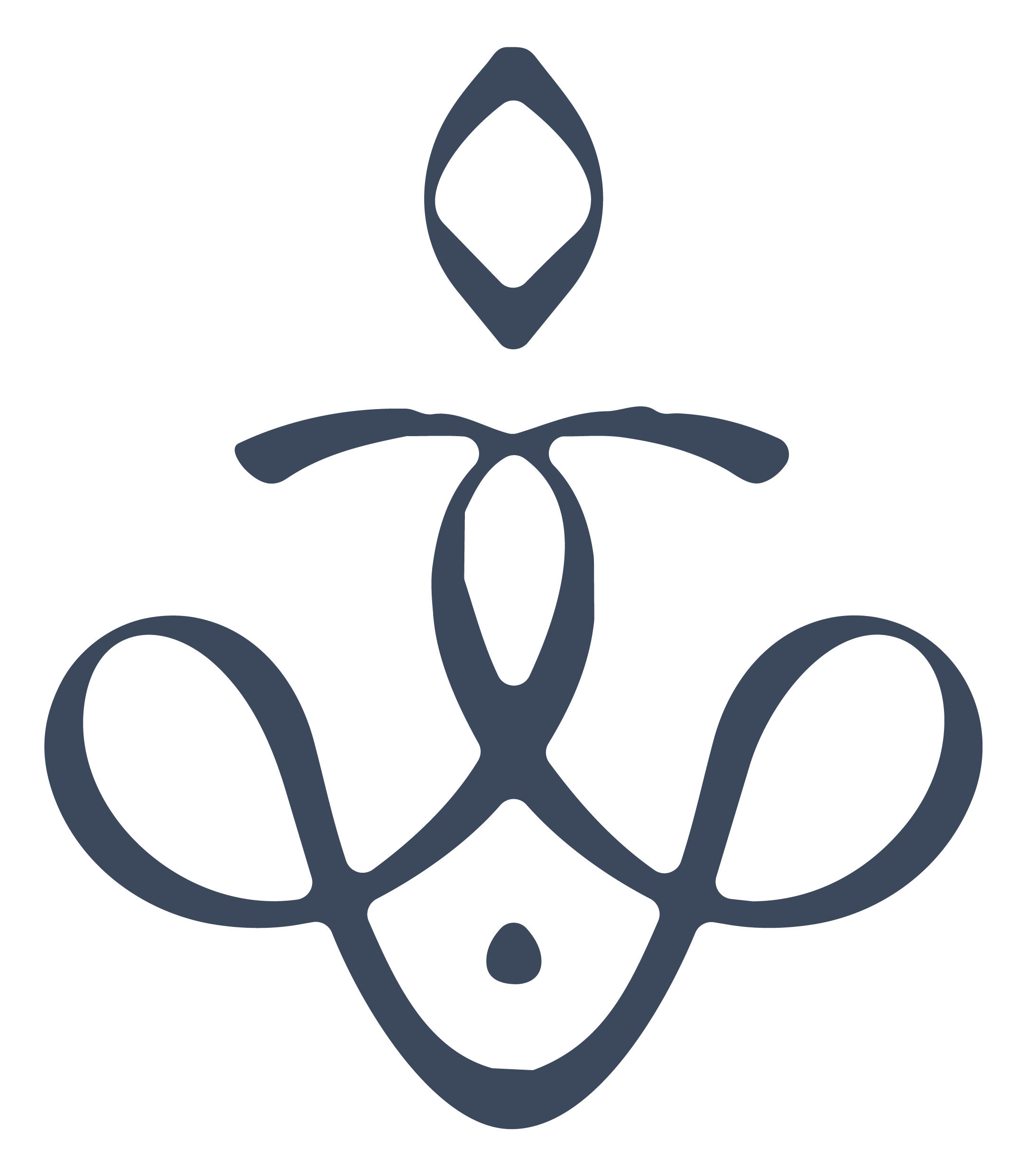 A line drawing of a wellness icon stylized, minimalist design on a black background. Aeonian Wellness, Gut Health Coach in New Jersey.