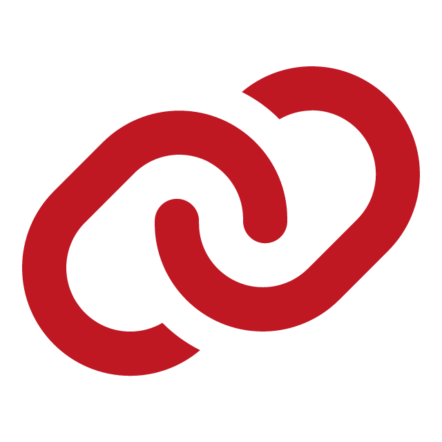Adobe Creative Cloud logo featuring two red curved shapes forming an interlocking pattern on a black background.