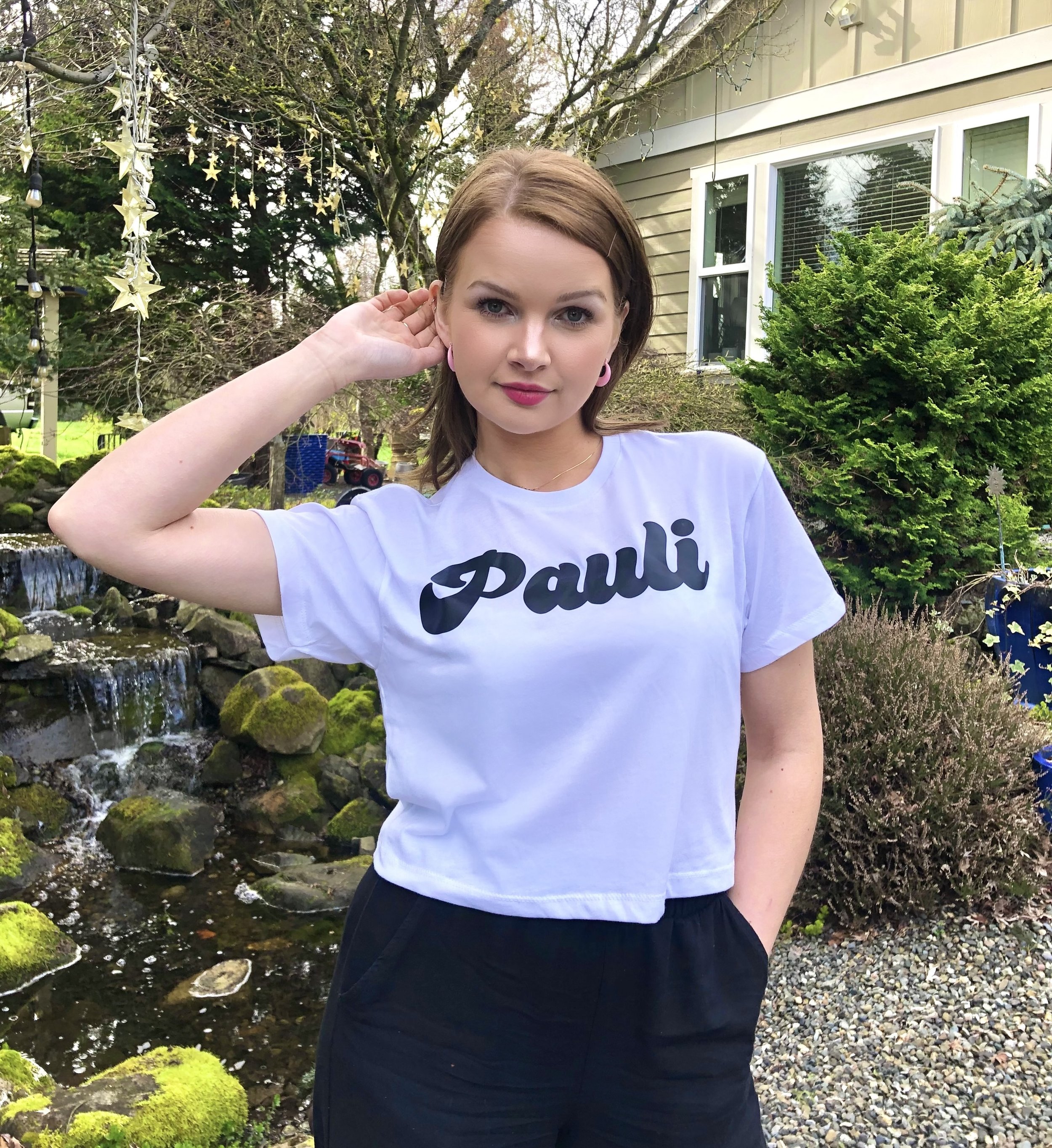 Pauli Cropped T-Shirt (White)