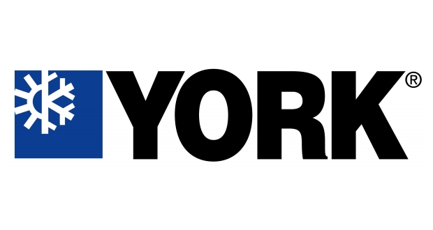 Logo with a snowflake icon and the word 'YORK' in bold black letters.
