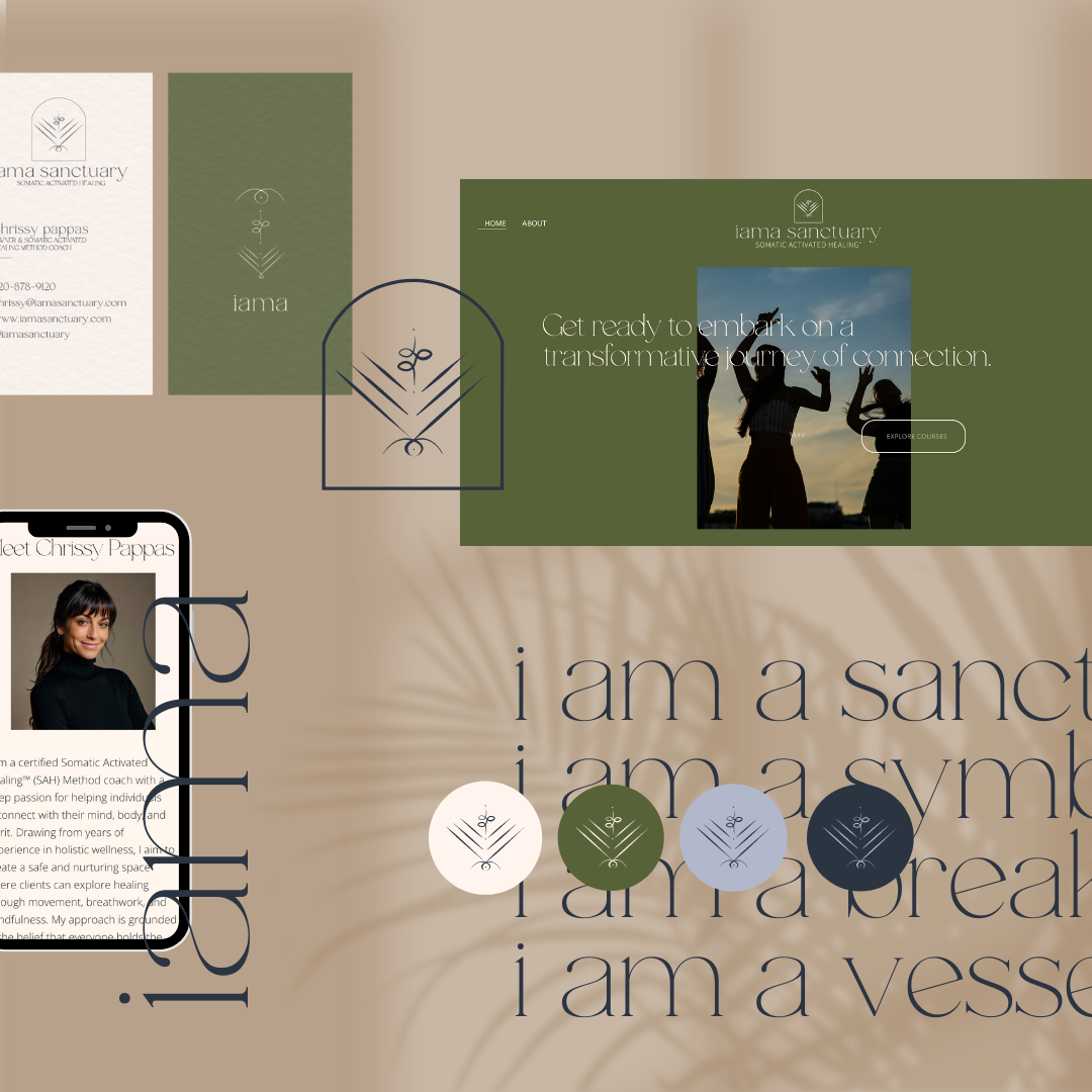 Portfolio example of branding and website transformation