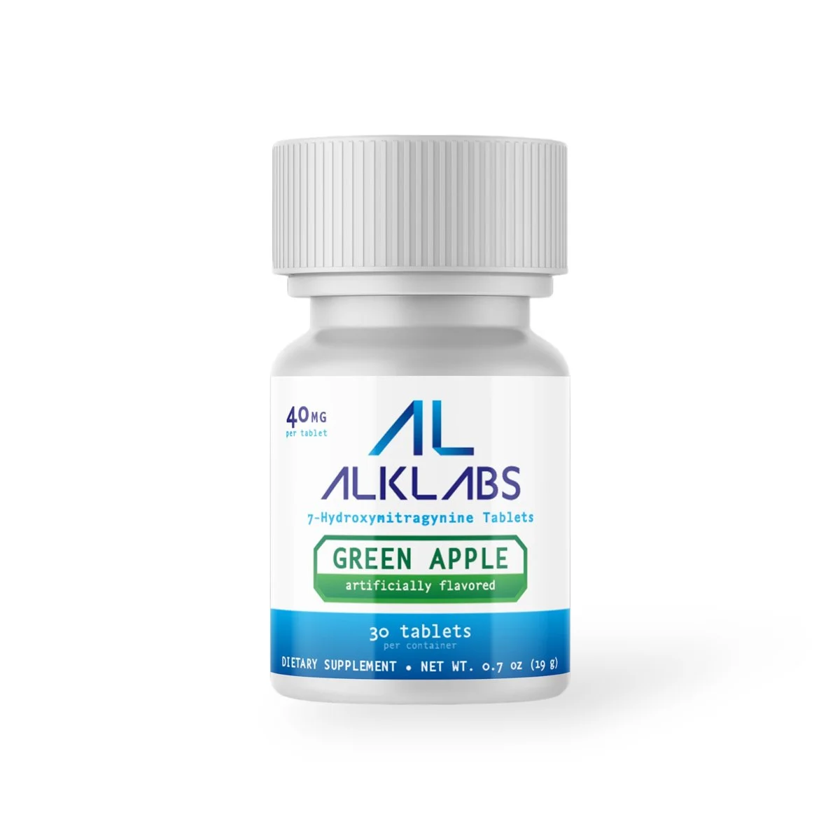 AlkLabs 7- Hydroxymitragynine Green Apple 40mg Tablet 30ct