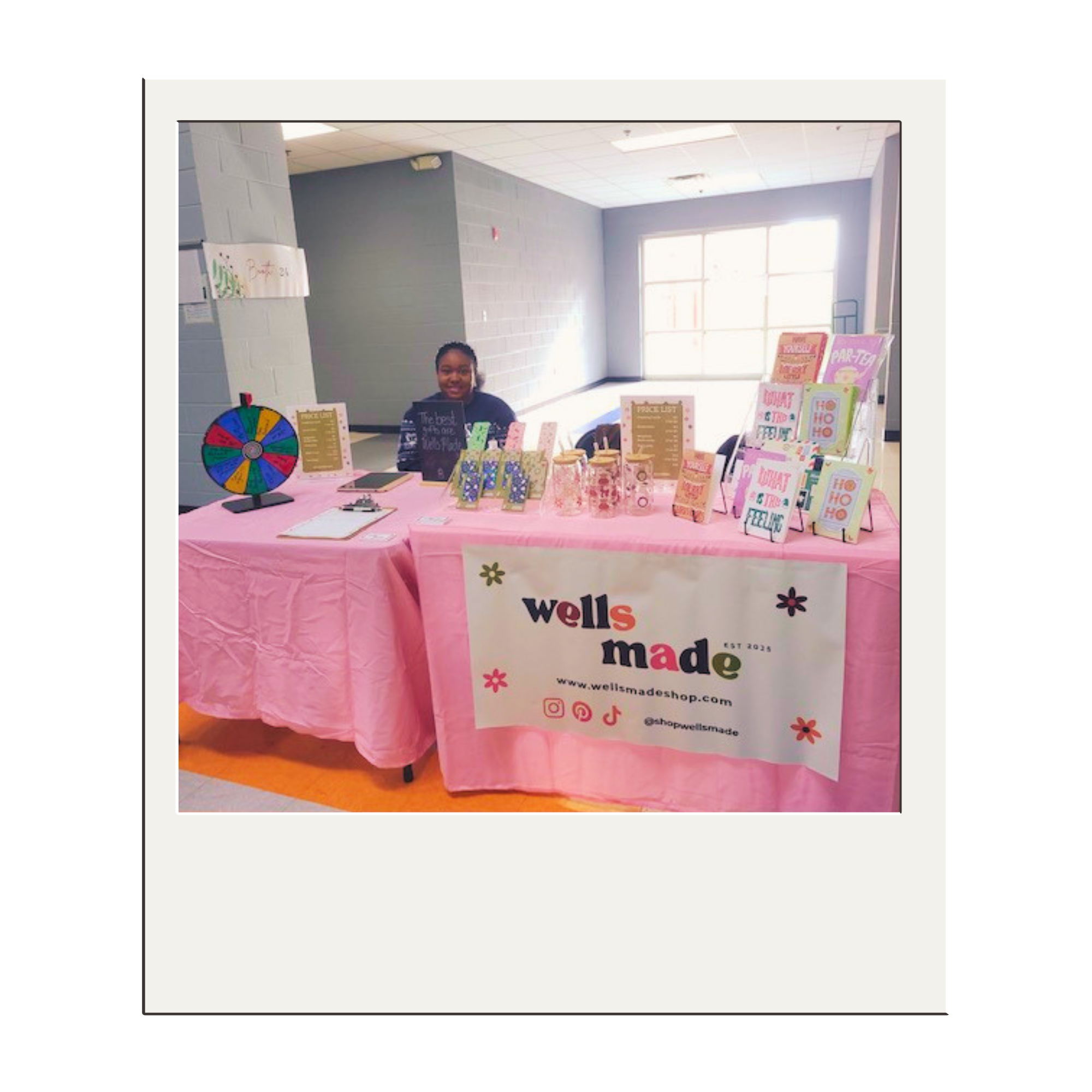 Picture of the founder at a craft fair