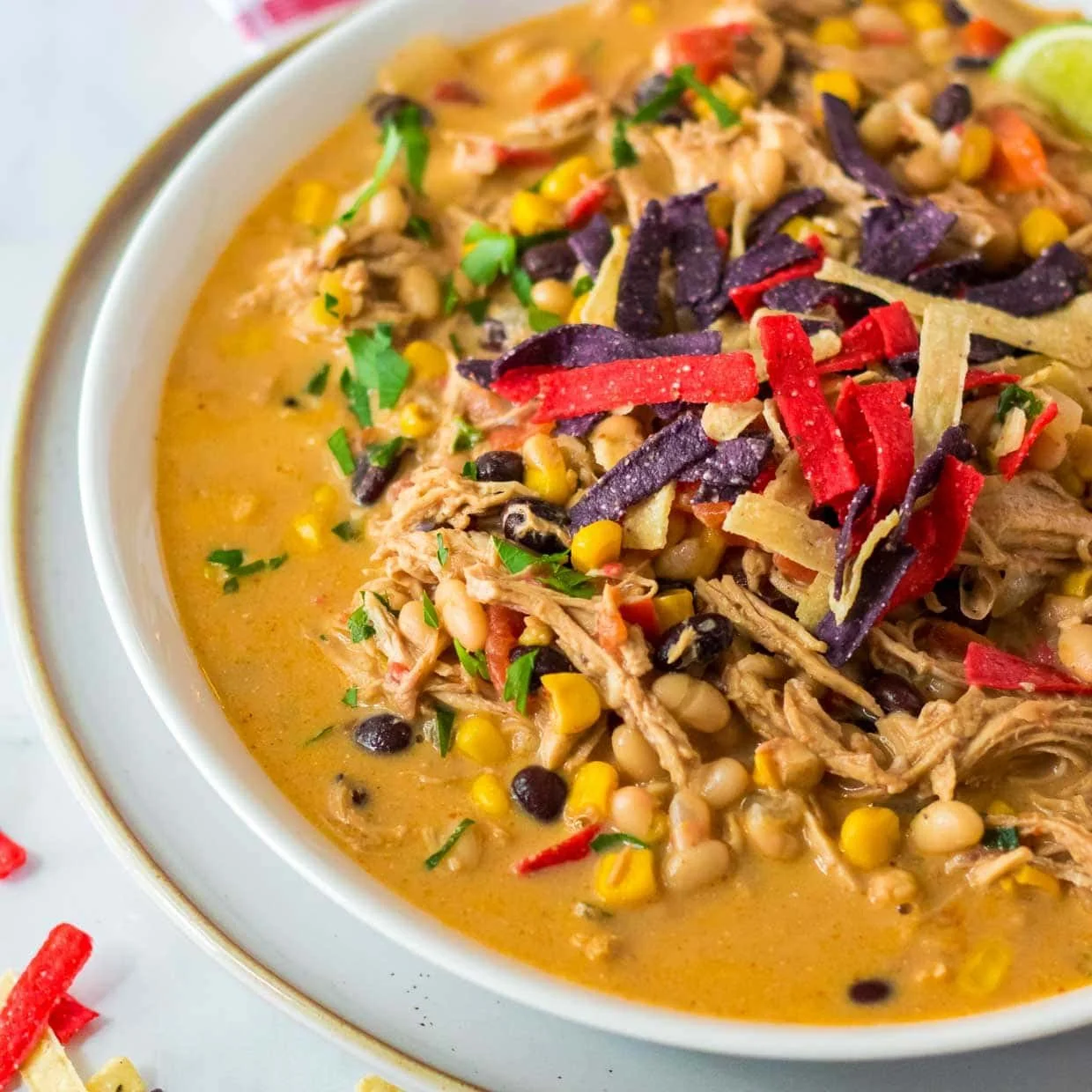 Chicken Tortilla Soup (Busy Mom Friendly + Crockpot Option)
