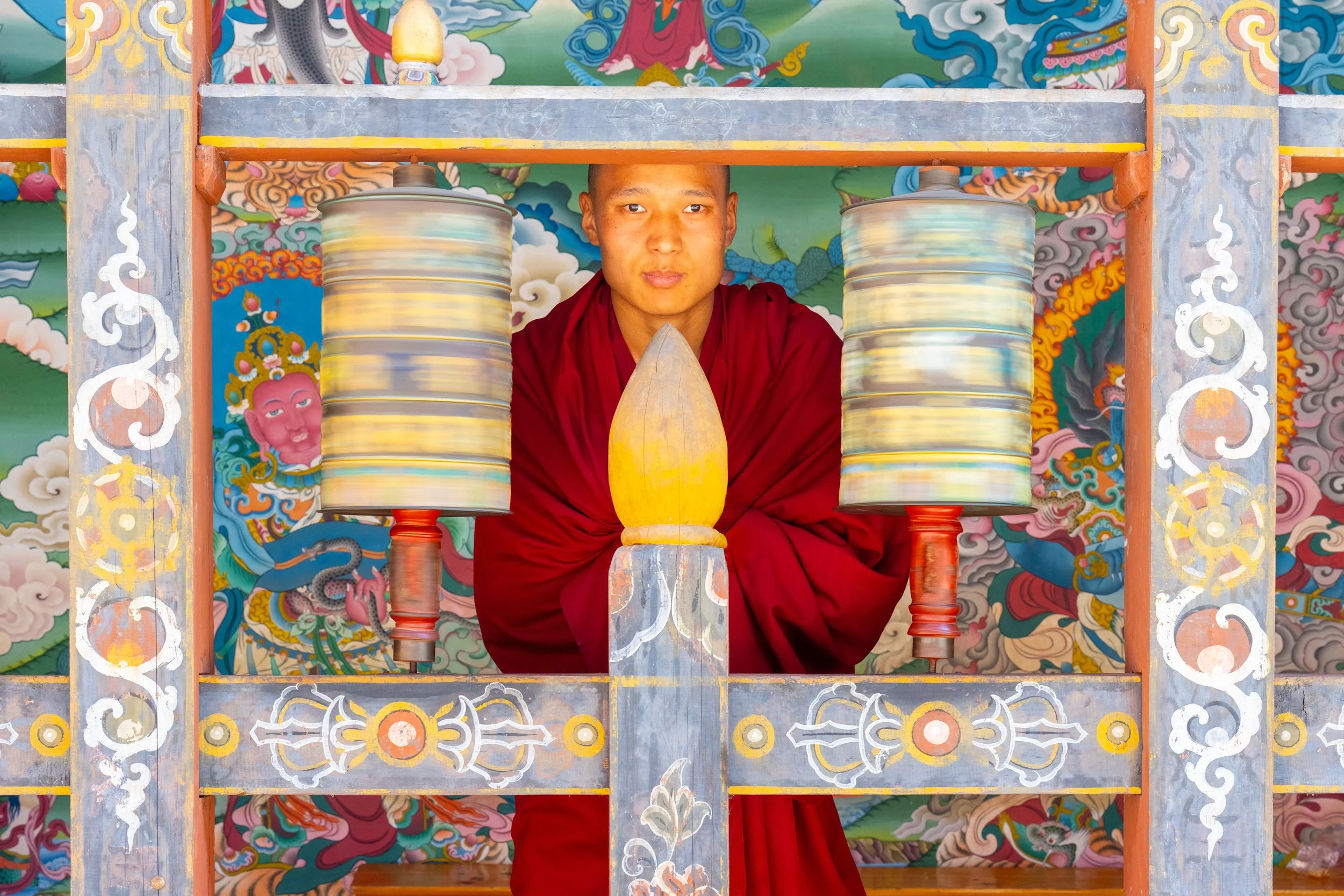 Prayer Time, Bhutan - Mike Pilkington