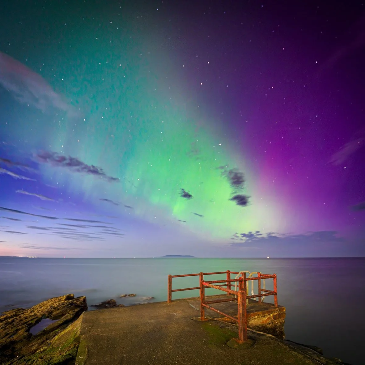 Aurora at the Rock - Philip Swan